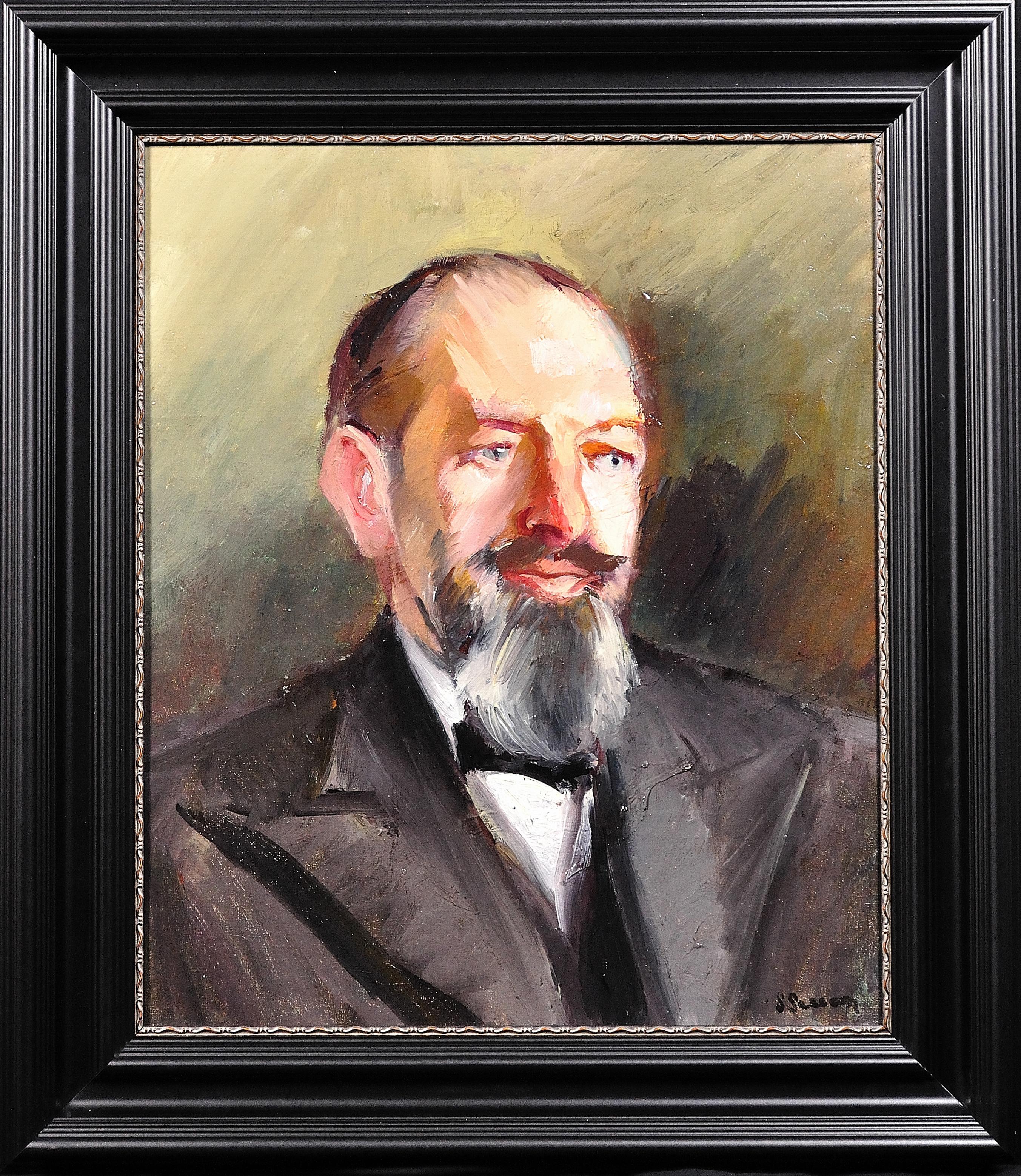 Unknown Portrait Painting - Portrait of a Gentleman Signed S Sassoon Between the Wars Period Oil 1920 – 1940