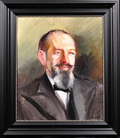 Antique Portrait of a Gentleman Signed S Sassoon Between the Wars Period Oil 1920 – 1940