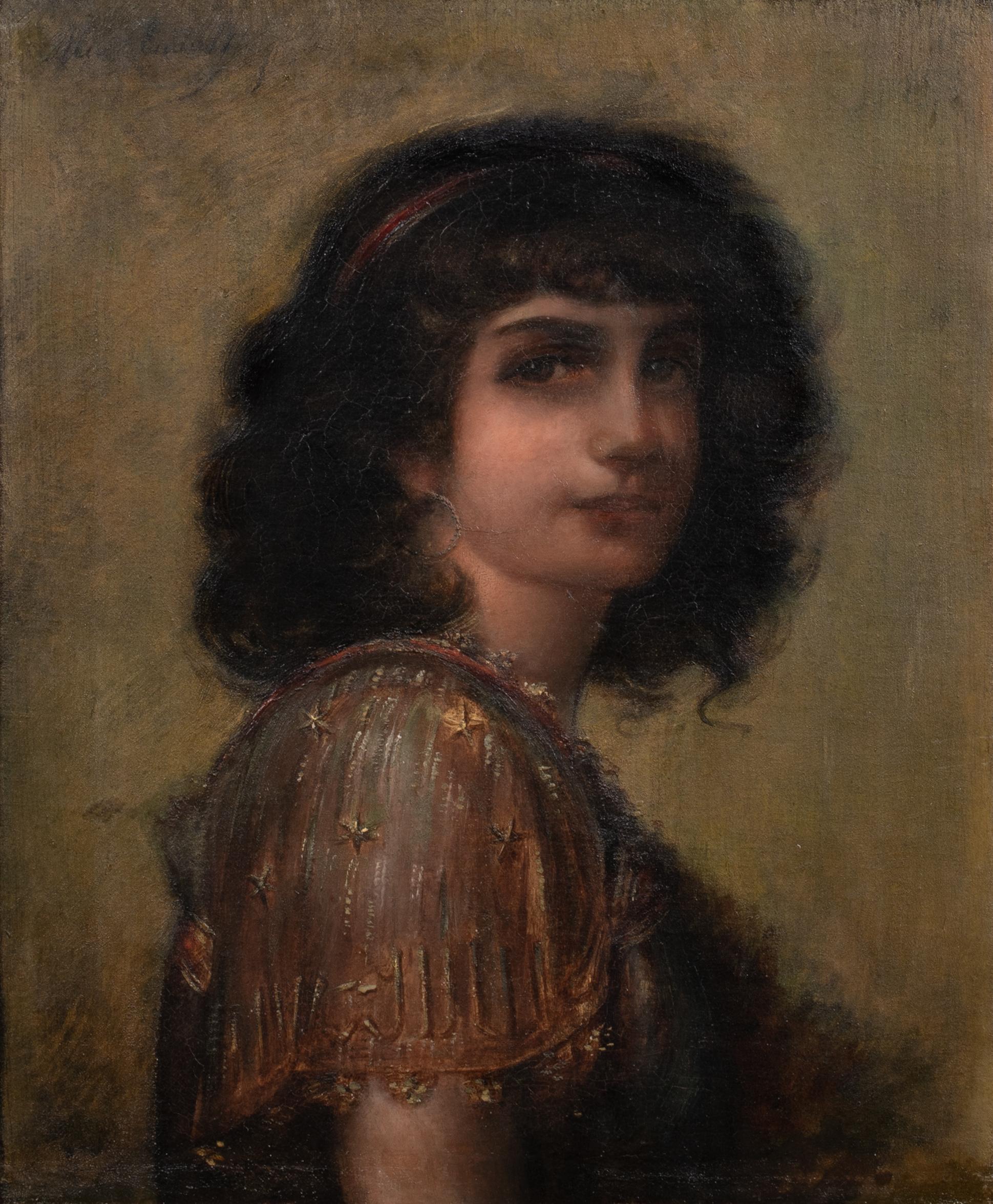 Portrait Of A Gipsy Girl, 19th Century

by Alix Louise ENAULT (1860-1913) to $40,000

Large 19th Century French portrait of a young gipsy girl, possibly portrayed as Esmeralda, oil on canvas by Alix Louise Enault. Excellent quality and condition