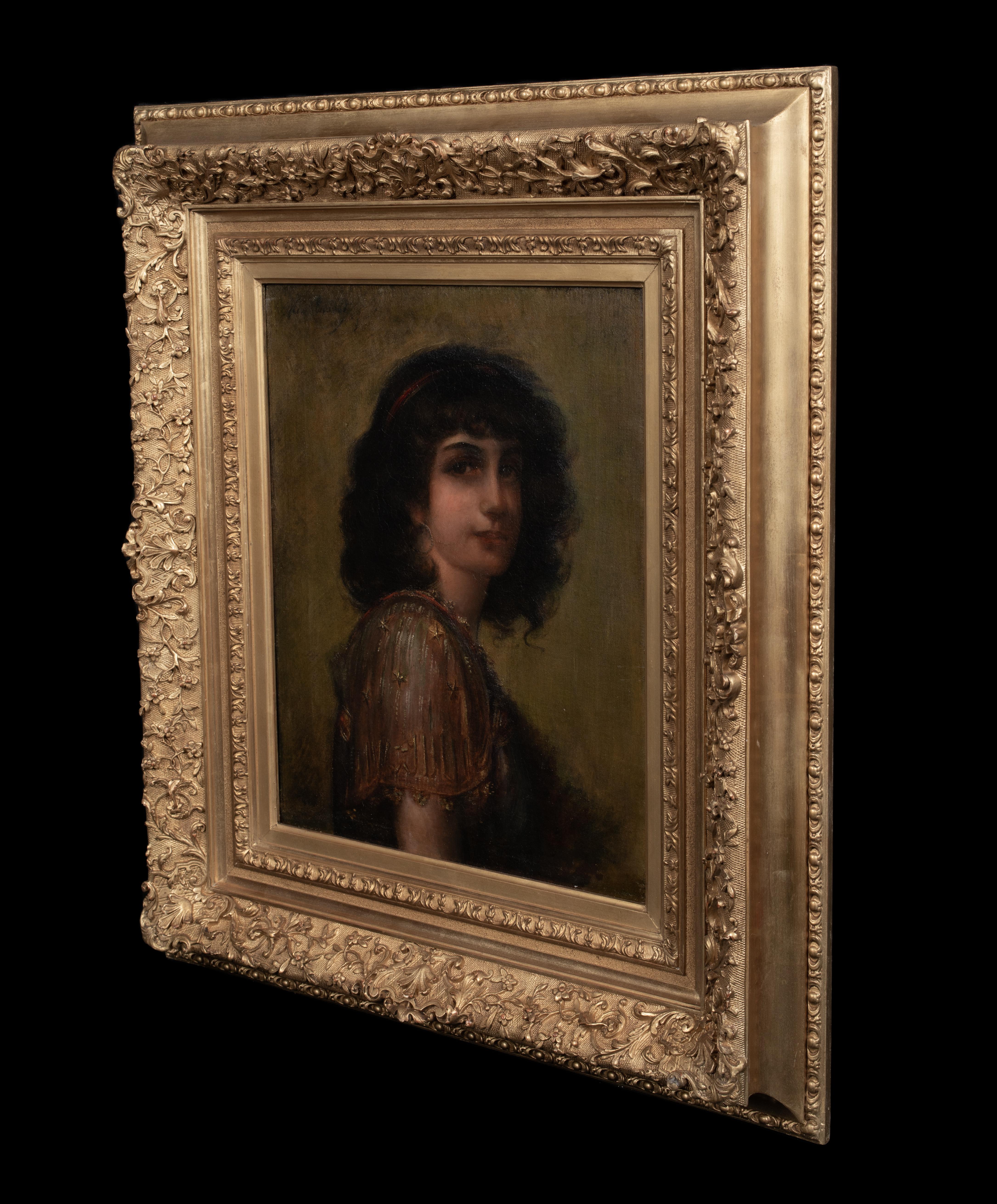 Portrait Of A Gipsy Girl, 19th Century  by Alix Louise ENAULT (1860-1913)  For Sale 6