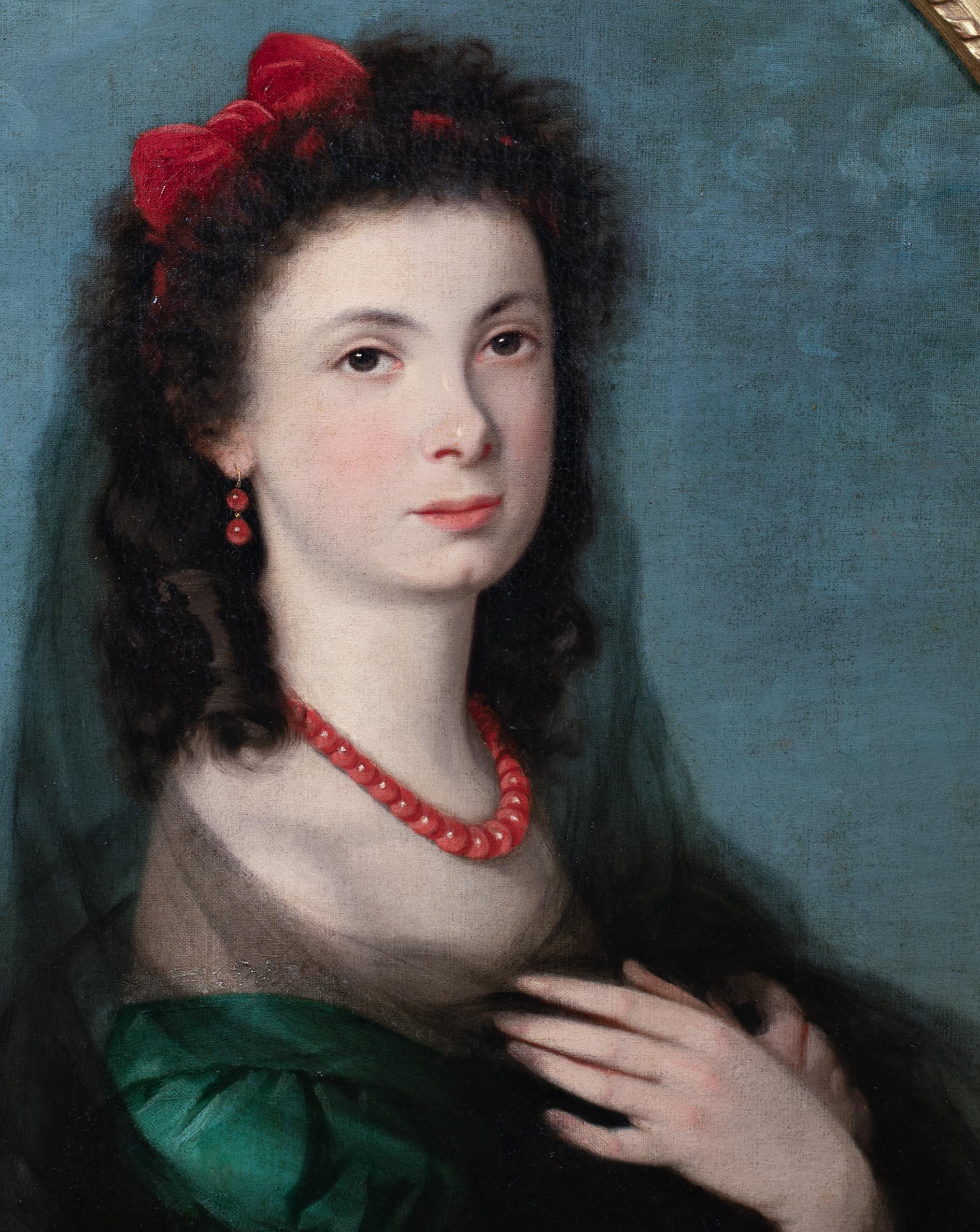 Portrait of A Girl, 19th Century  Italian / Spanish School For Sale 2