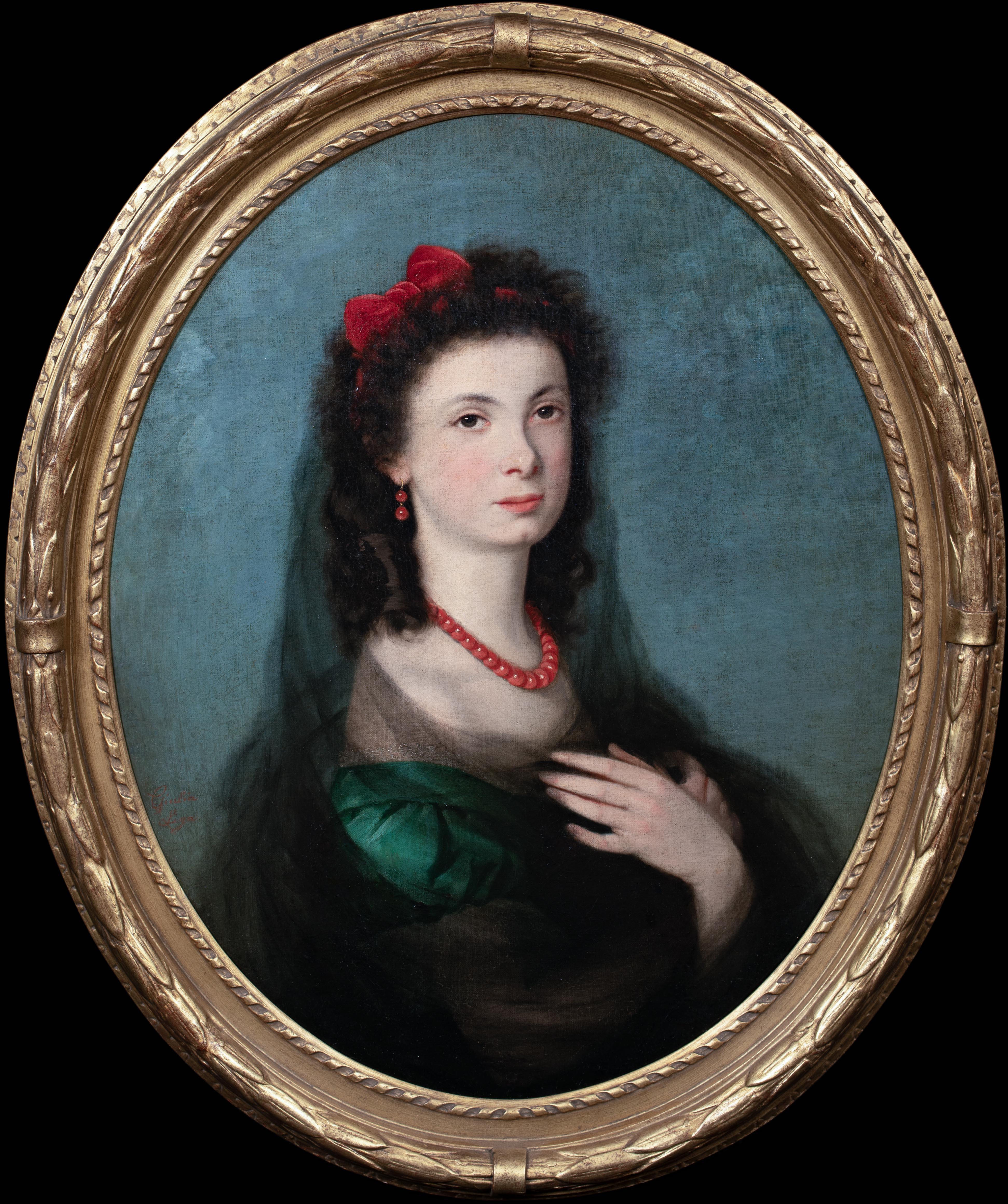Unknown Portrait Painting - Portrait of A Girl, 19th Century  Italian / Spanish School