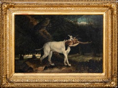 Portrait d'un chien à canon et d'un faisan, début du 19e siècle École anglaise