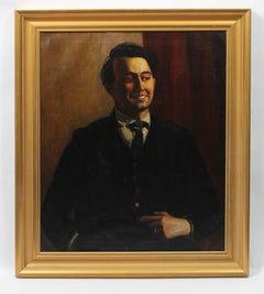 Portrait of a handsome gentleman Unknown Artist 1920's American Realist Painting