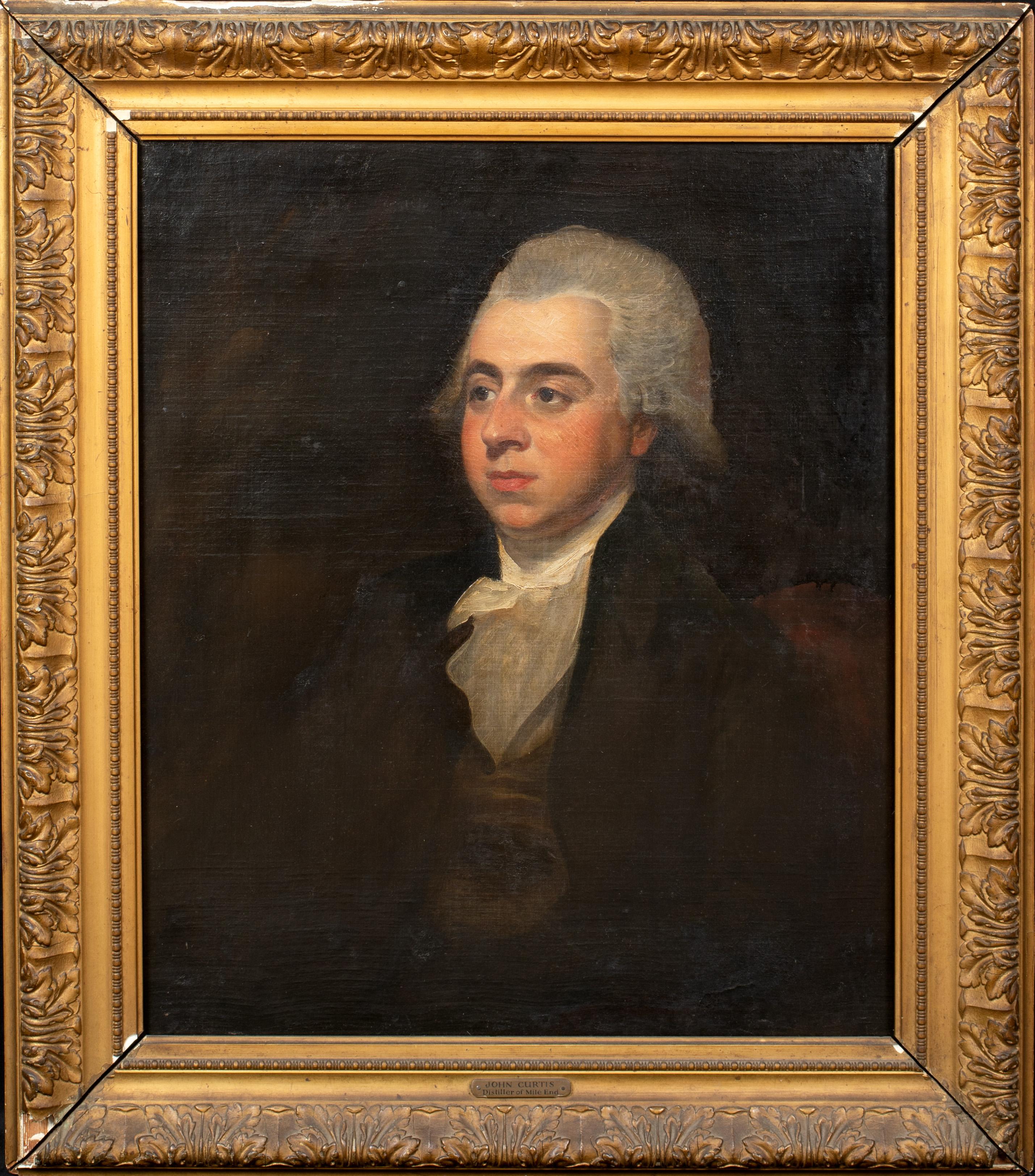 Portrait Of A John Curtis, Mile End Whiskey Distillery East London, 18th Century - Painting by Unknown