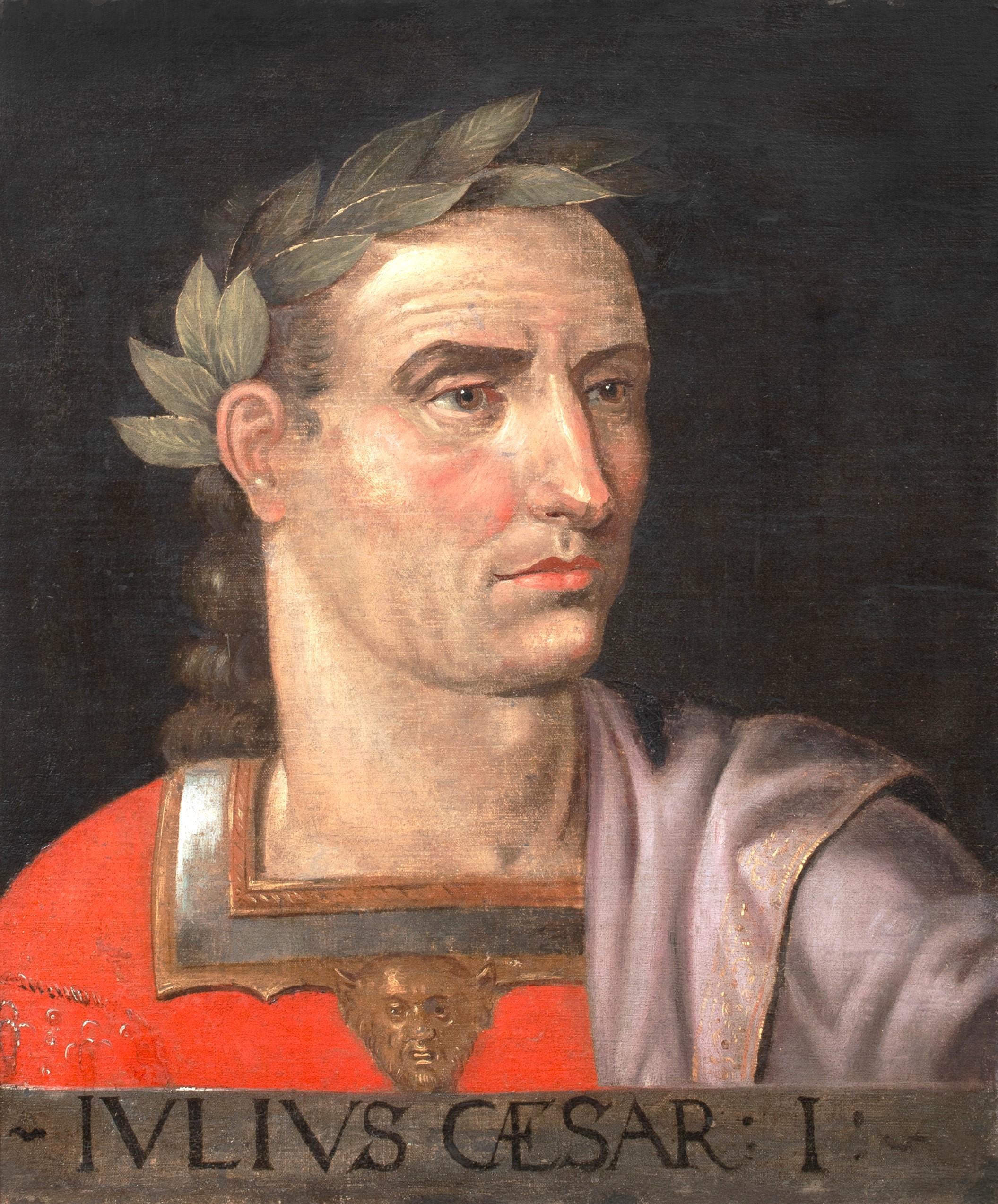 Ritratto di Giulio Cesare, XVII secolo  Scuola italiana - Raro ritratto giovanile - Portrait Painting Marrone di Unknown