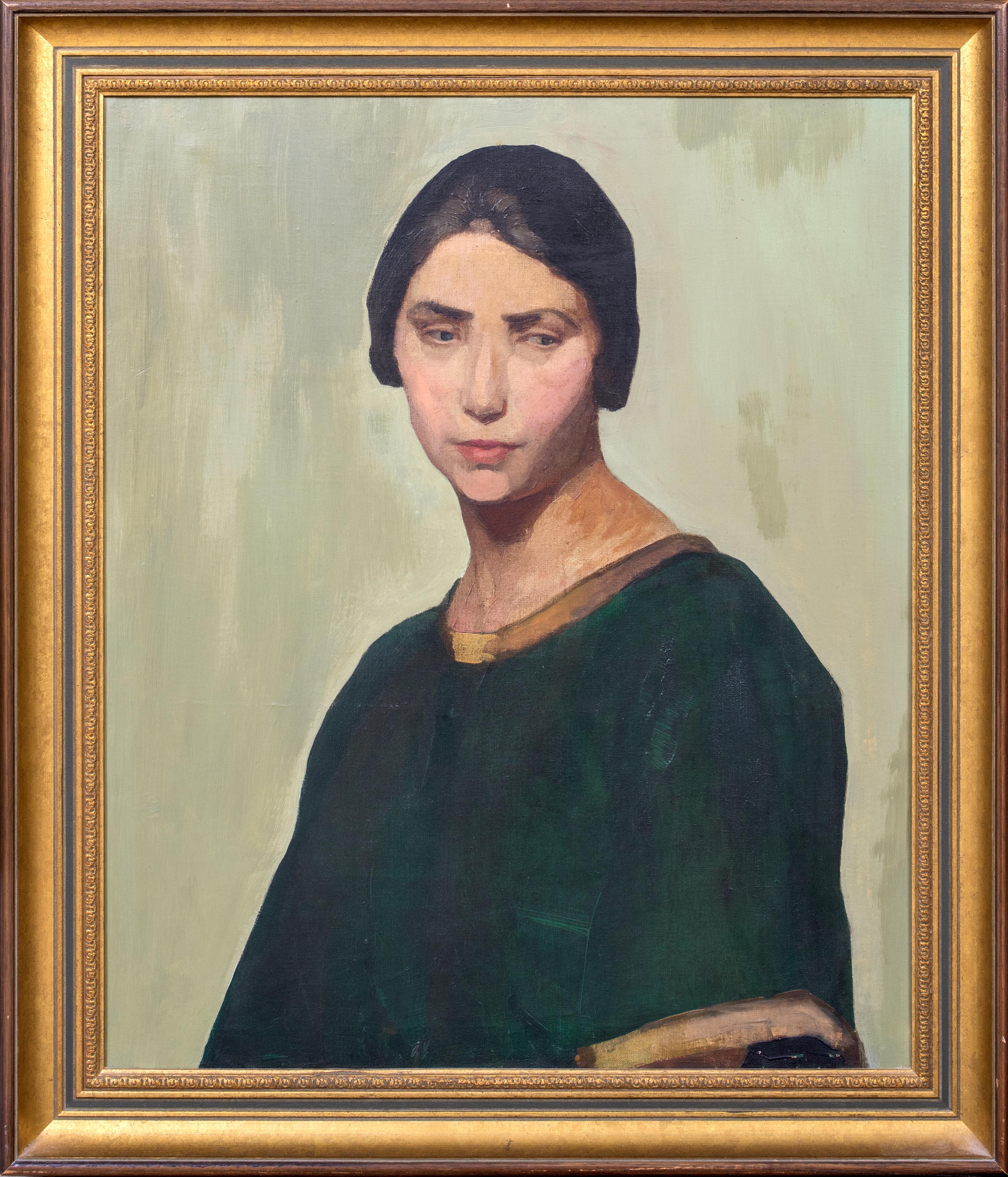 Unknown Portrait Painting - Portrait Of A Lady, early 20th Century - Bloomsbury Group