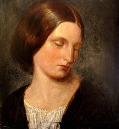 Portrait of a Mary Hardy (nee Sulman), Late 19th Century Victorian Oil
