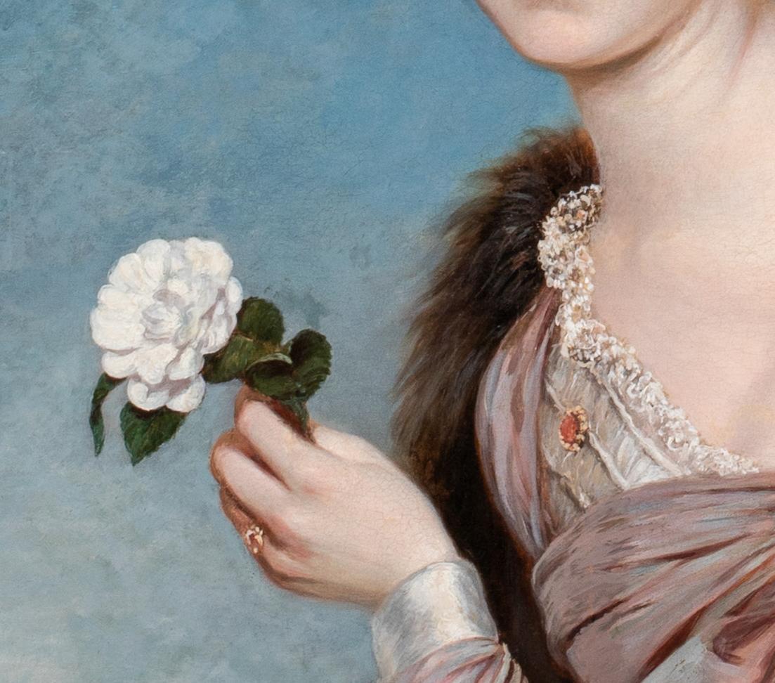  Portrait Of A Lady Holding A Camellia, early 19th Century    4