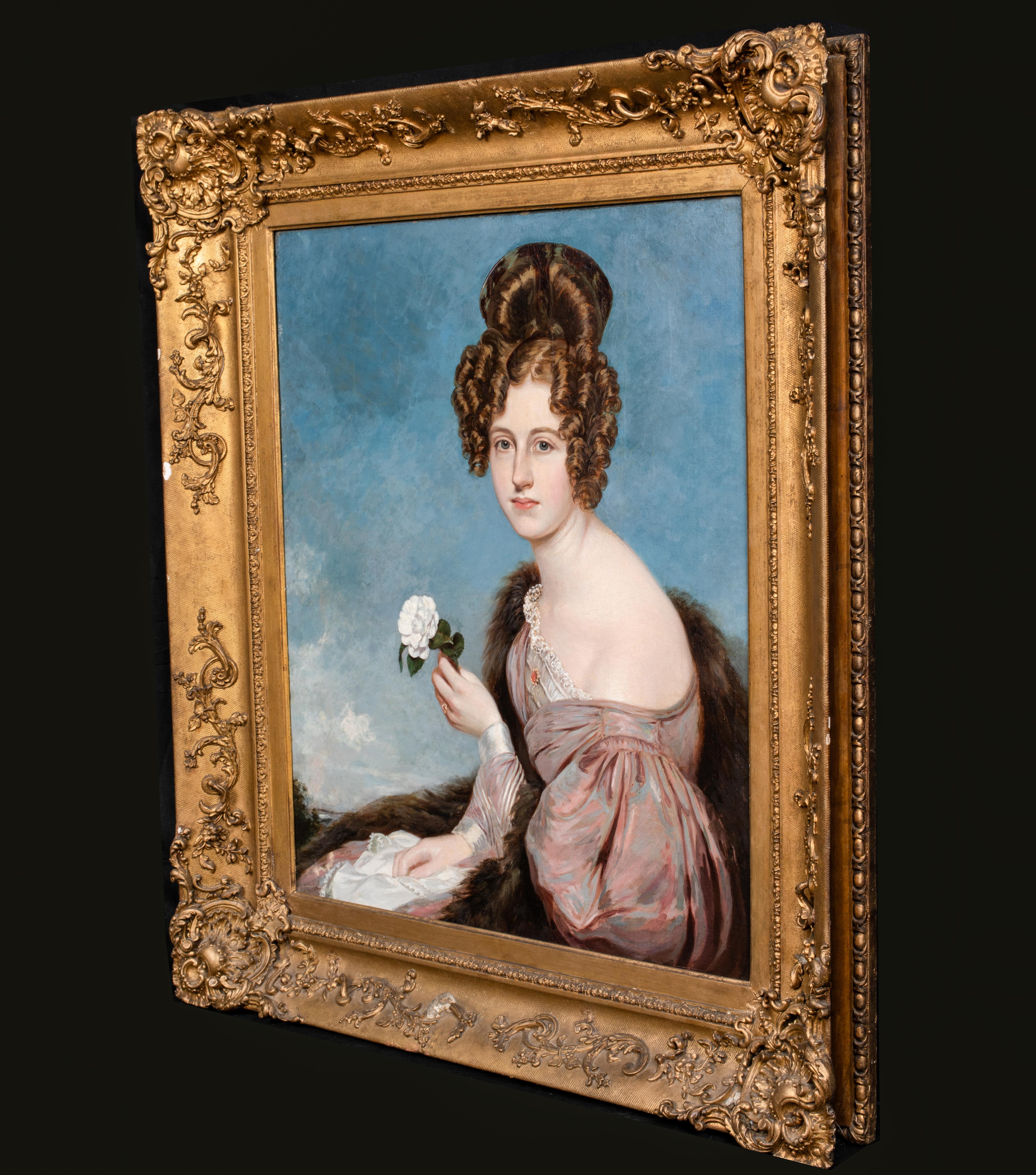  Portrait Of A Lady Holding A Camellia, early 19th Century    5