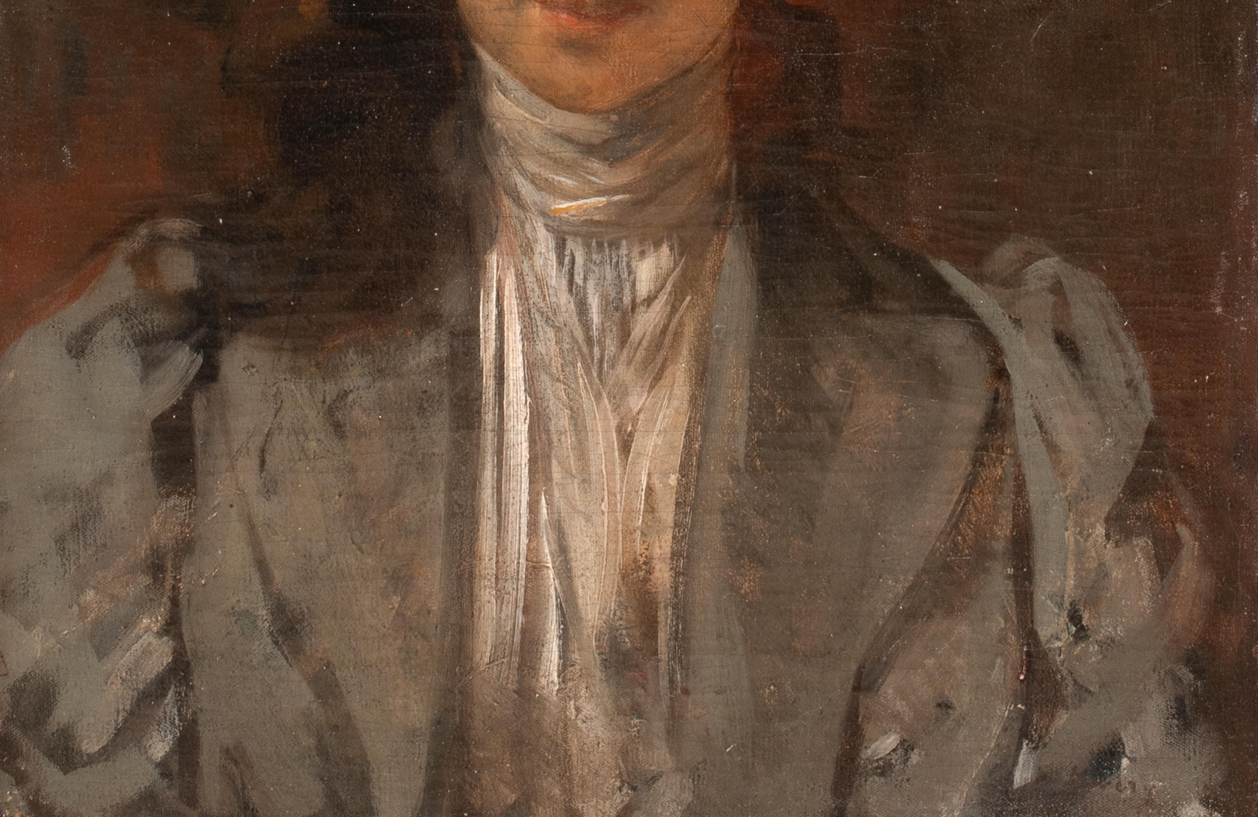 Portrait d'une dame en veste grise, vers 1900  - Sir John Lavery (1856-1941)  en vente 2