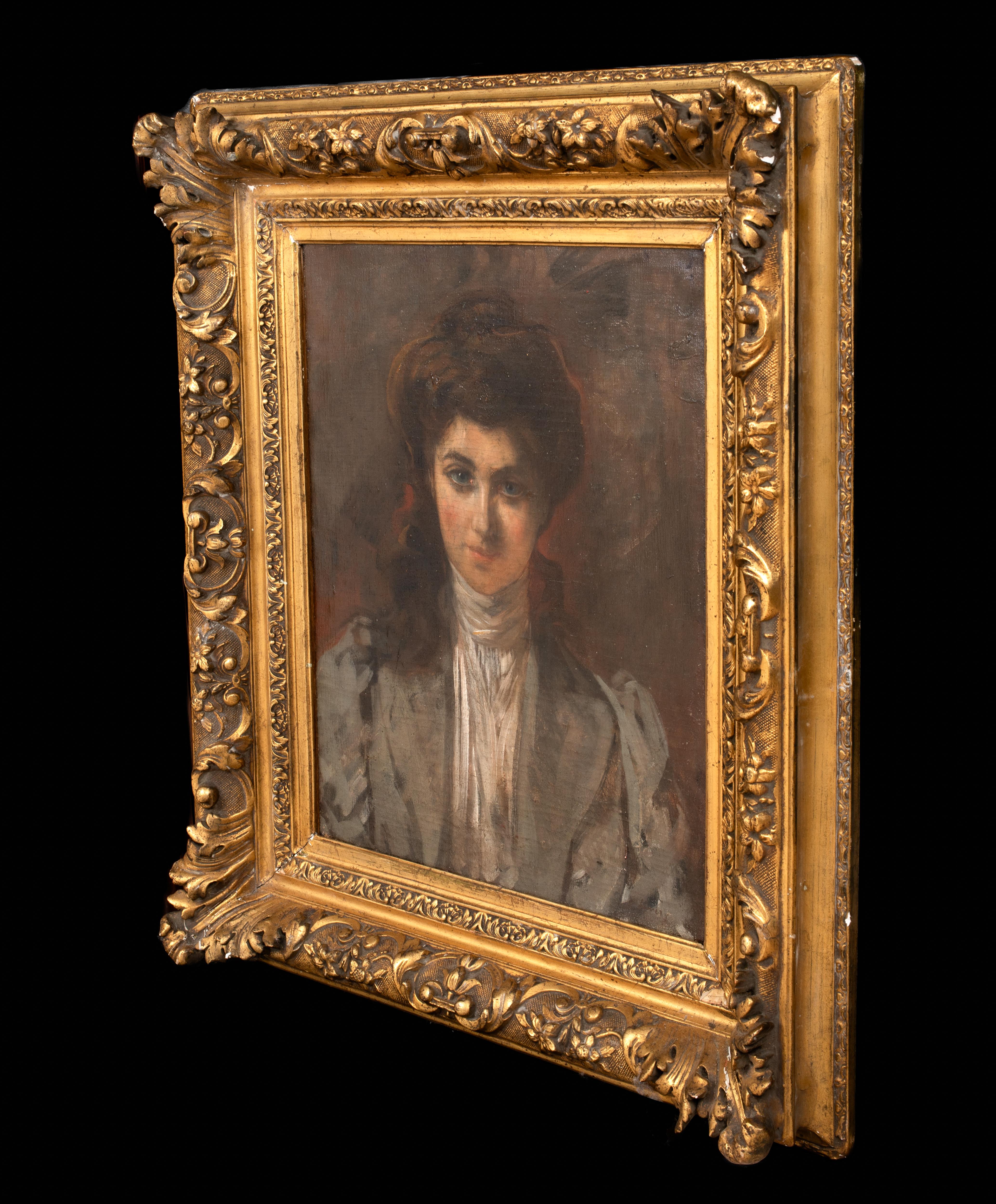 Portrait Of A Lady In A Grey Jacket, circa 1900  - Sir John Lavery (1856-1941)  For Sale 3