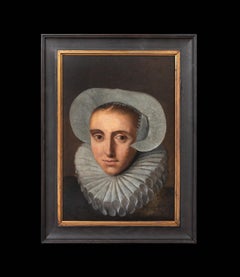 Porträt einer Dame in einer Spitzenkopf- und Rüstung, 17. Jahrhundert  1640 Niederländische Schule