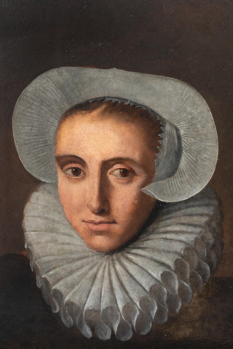 Unknown Portrait Of A Lady In A Lace Cap and Ruff, 17th Century