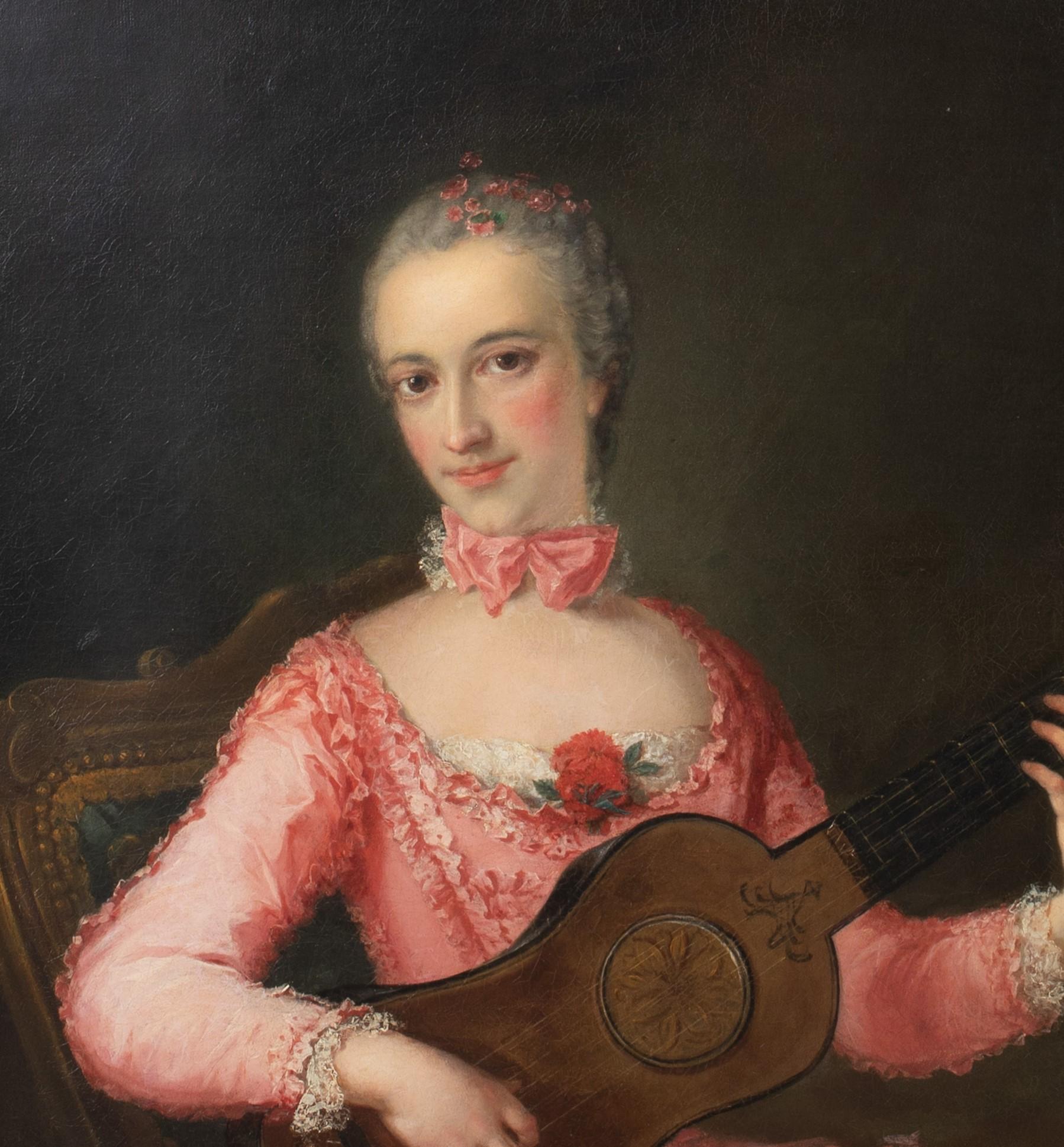 Ritratto di Lady Pink che tiene in mano una chitarra, XVIII secolo 2