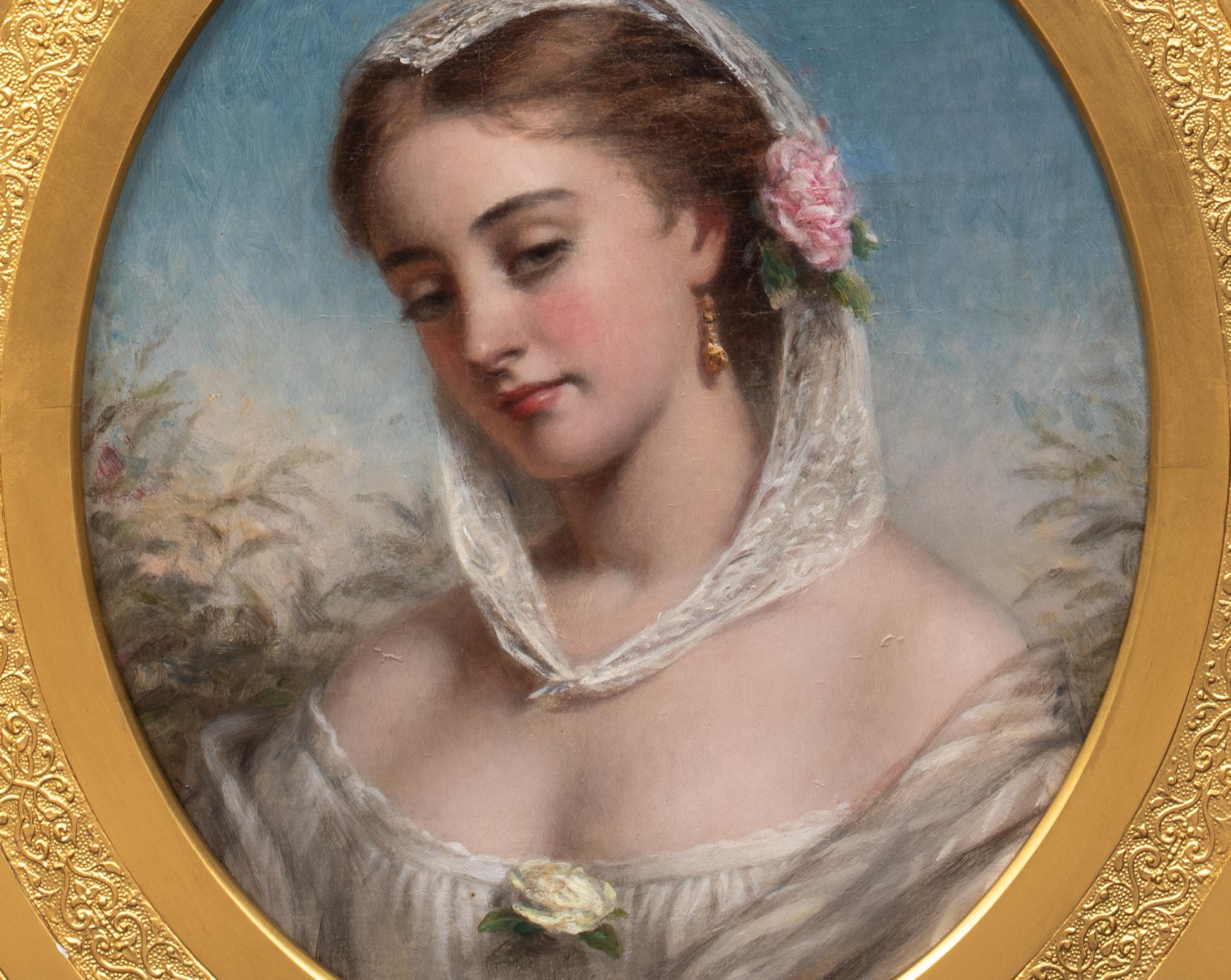 Retrato De Una Dama Con Mantilla Blanca, Siglo XIX  - Joshua Hargrave Mann 7
