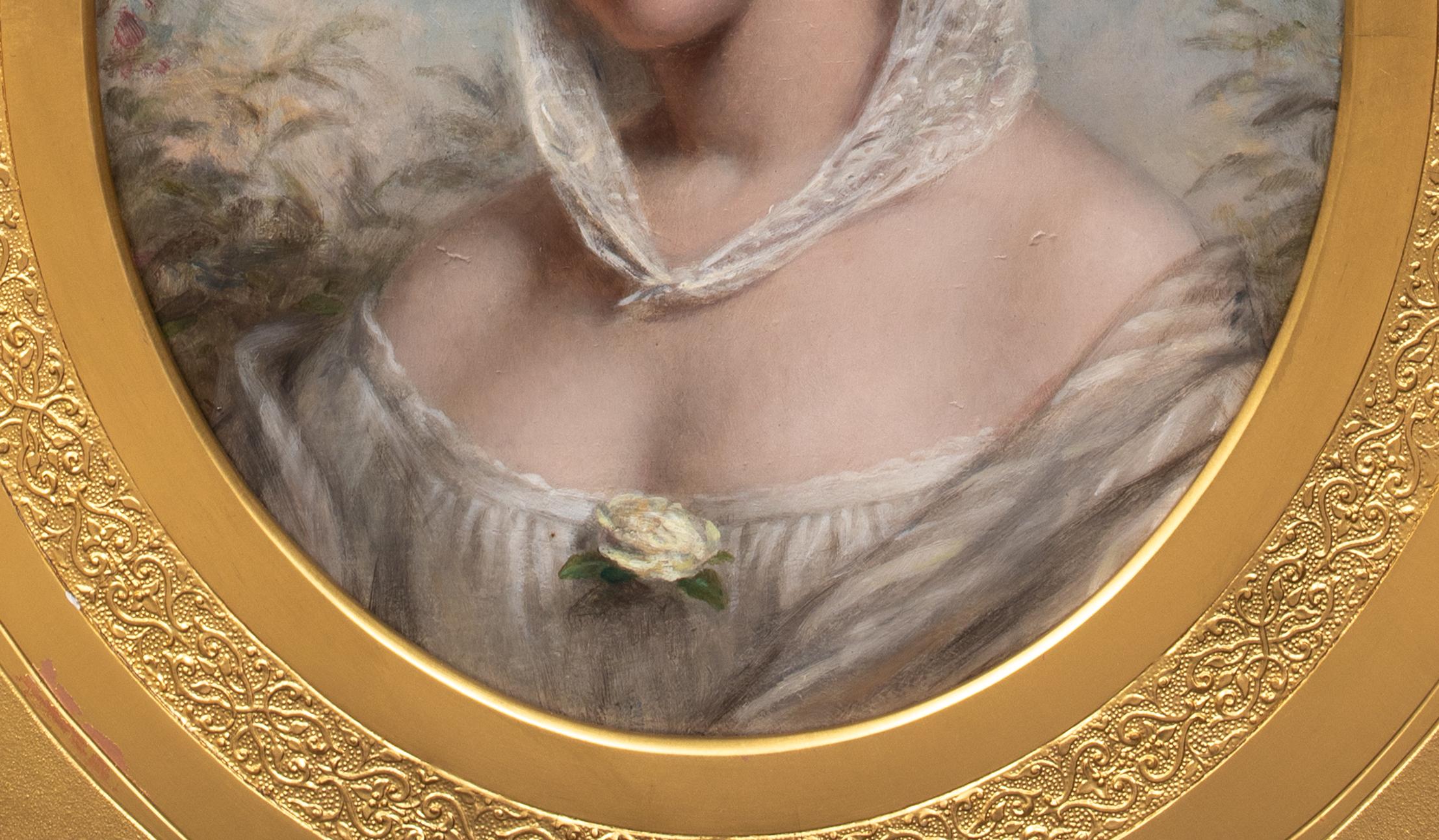 Retrato De Una Dama Con Mantilla Blanca, Siglo XIX  - Joshua Hargrave Mann 2