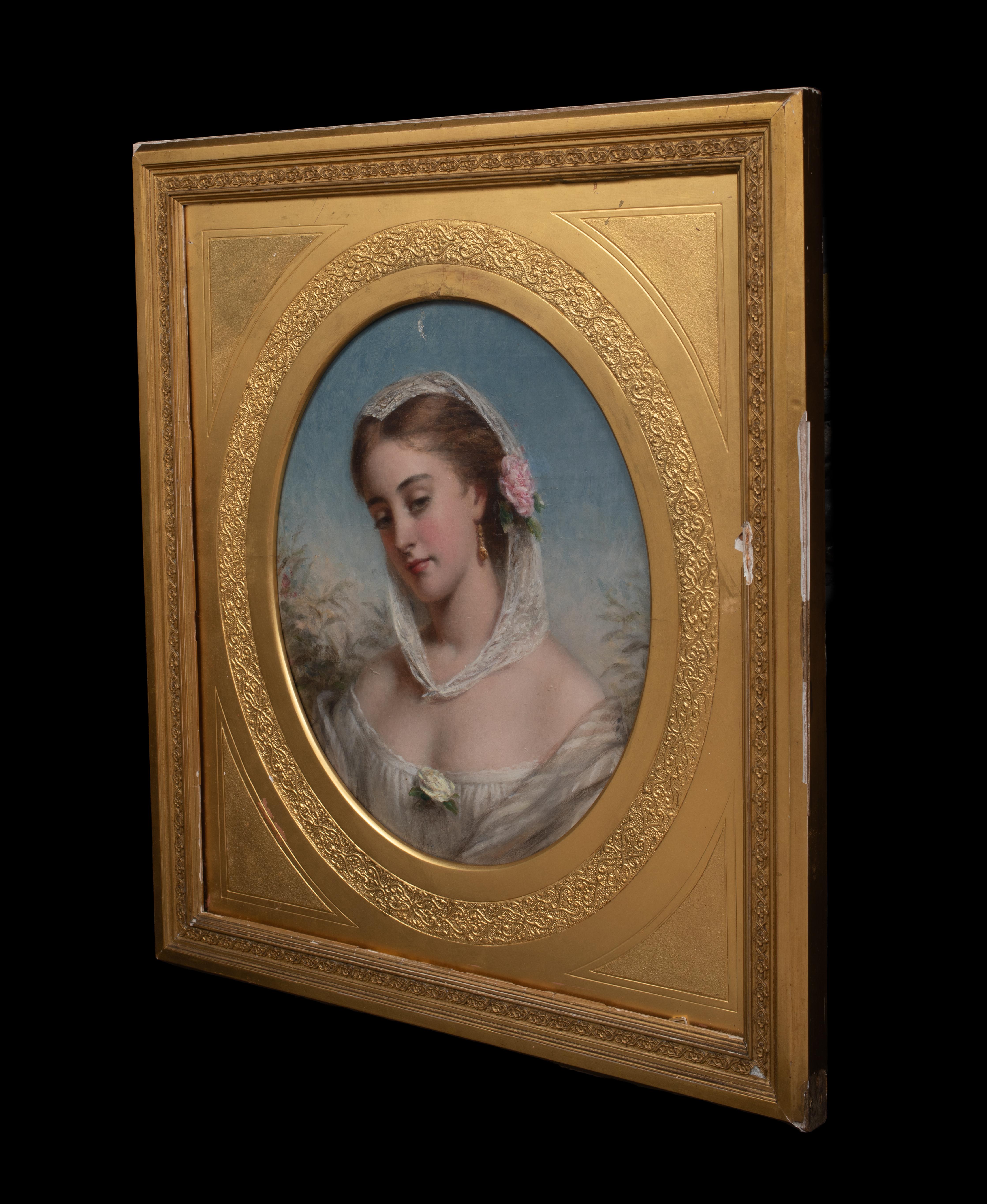 Retrato De Una Dama Con Mantilla Blanca, Siglo XIX  - Joshua Hargrave Mann 5
