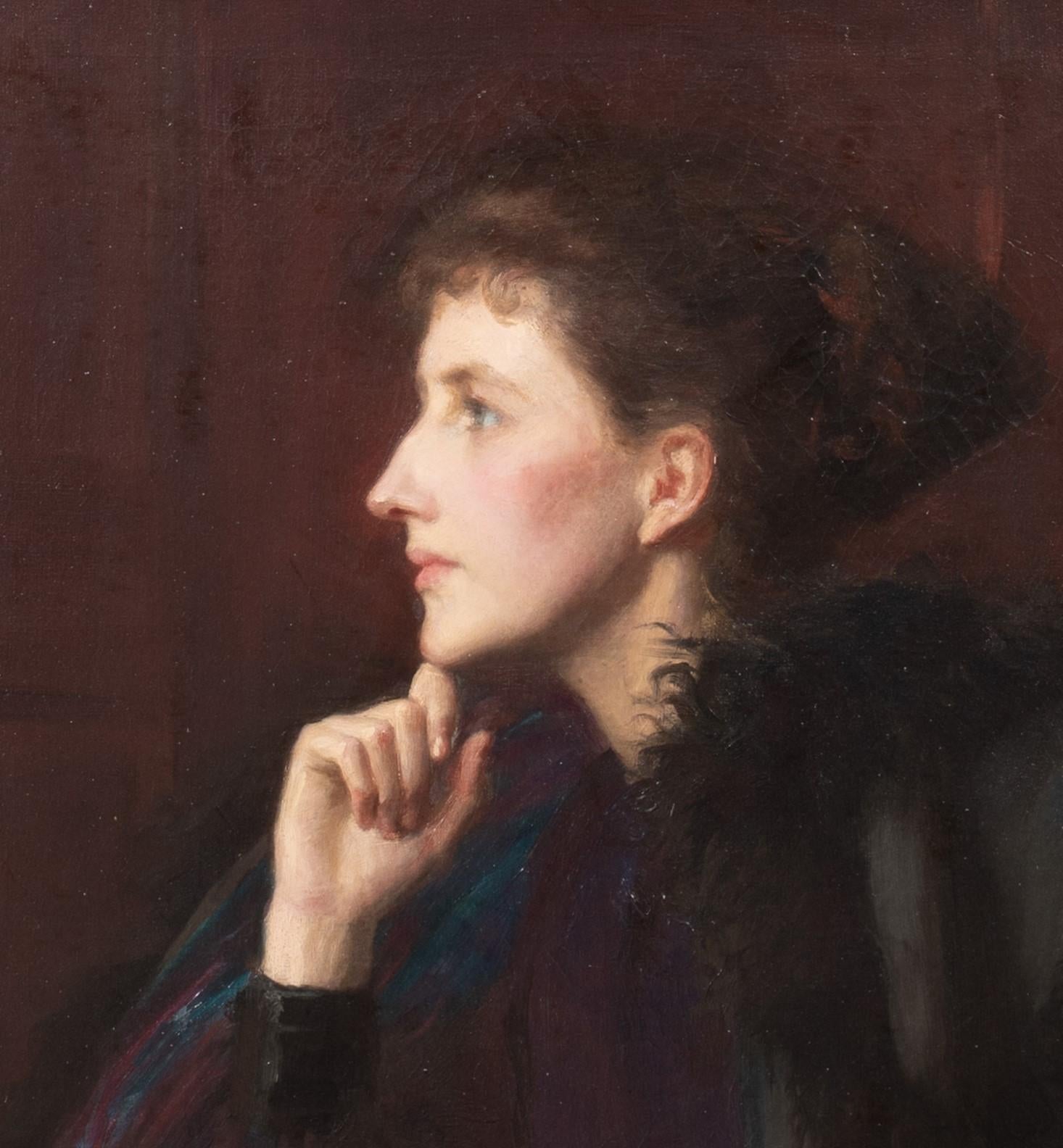 Portrait d'une femme en noir, vers 1900  Theodora (Dora) Noyes (1864-1960) 3