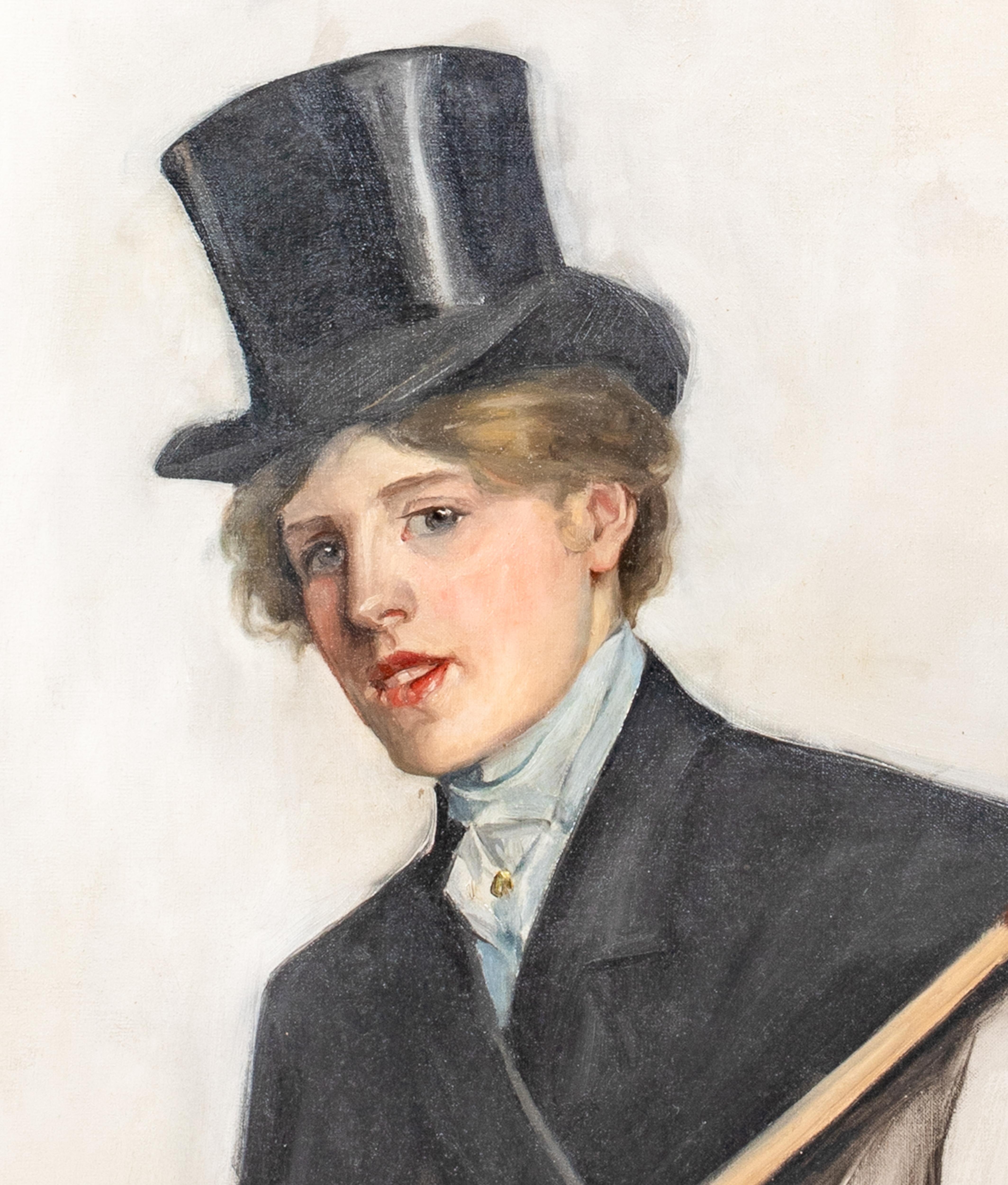 Portrait Of A Lady In Riding Attire, circa 1930 by Ethel KIRKPATRICK (1869-1966) For Sale 4