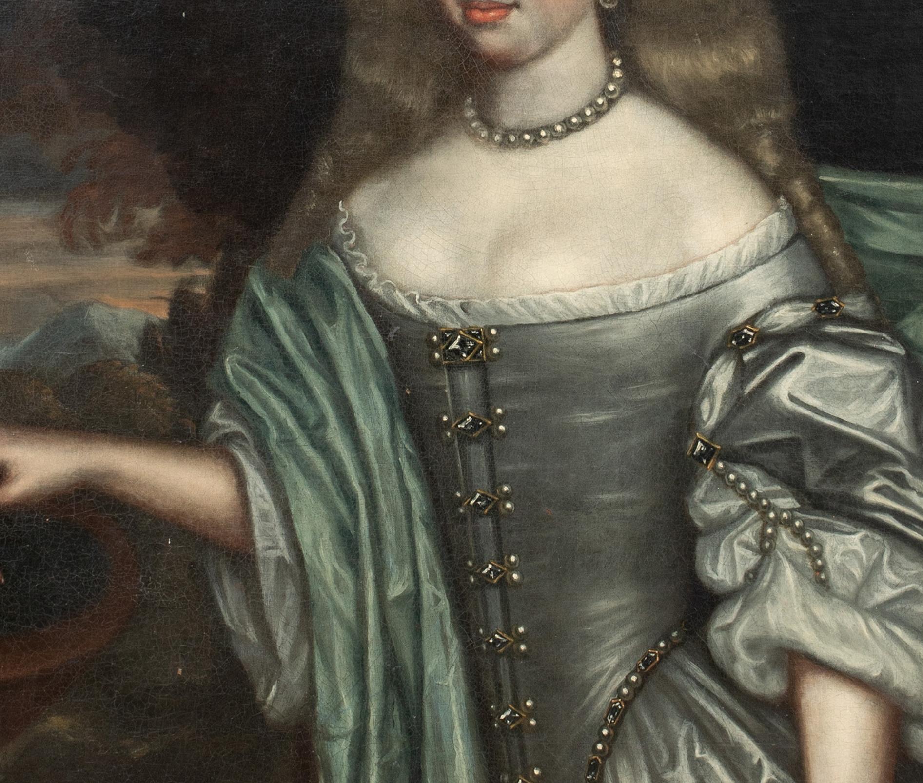 Portrait Of A Lady Margaret Leslie, Countess Of Rothes - Black Portrait Painting by Unknown