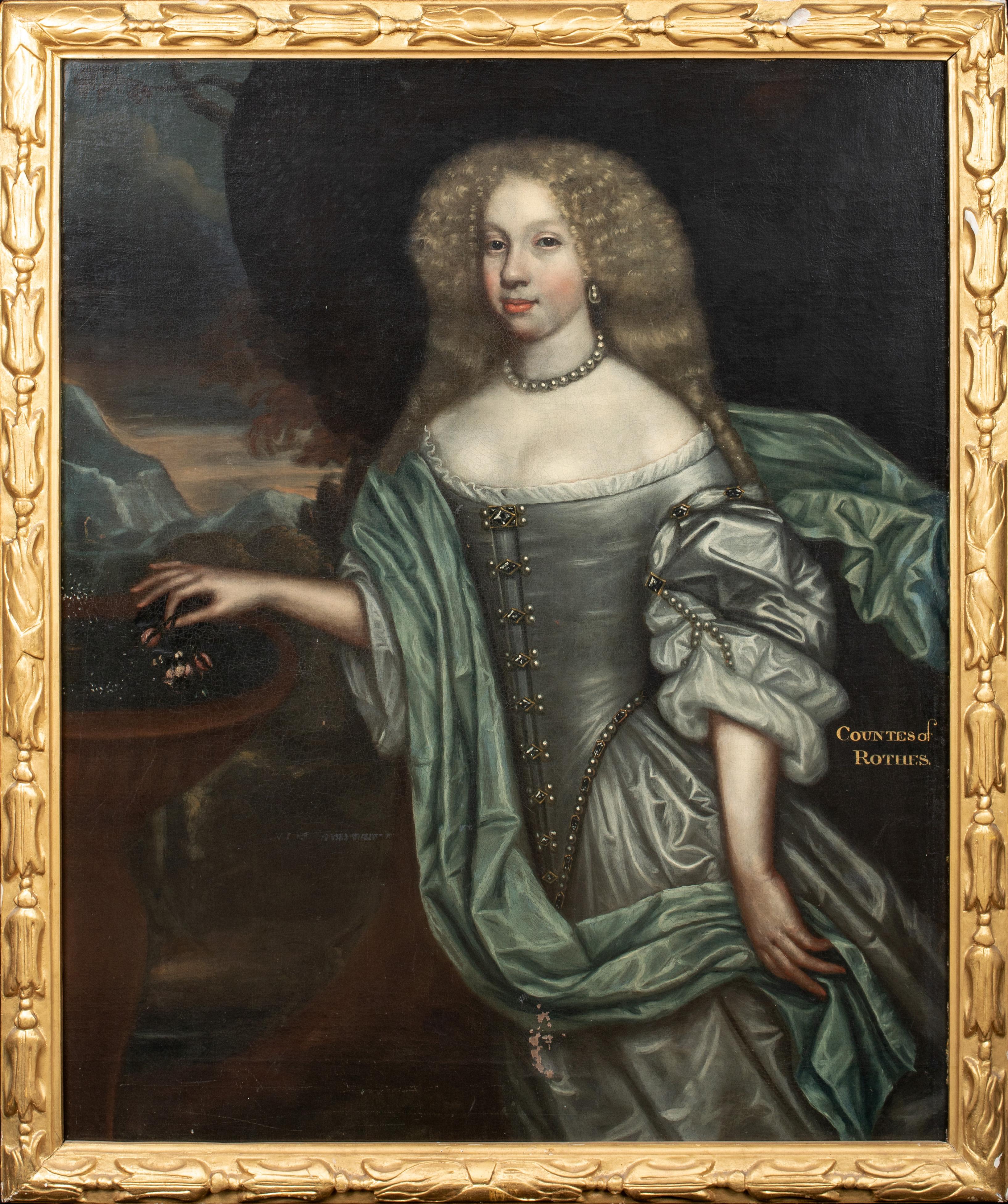 Unknown Portrait Painting - Portrait Of A Lady Margaret Leslie, Countess Of Rothes