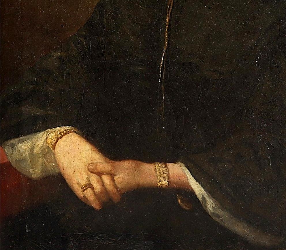 Une belle huile sur toile française du milieu du 19ème siècle représentant une dame assise dans une chaise rouge. Beau portrait d'époque en très bon état pour l'âge, présenté dans un cadre doré.

Artiste : École française, 19e siècle
Titre :