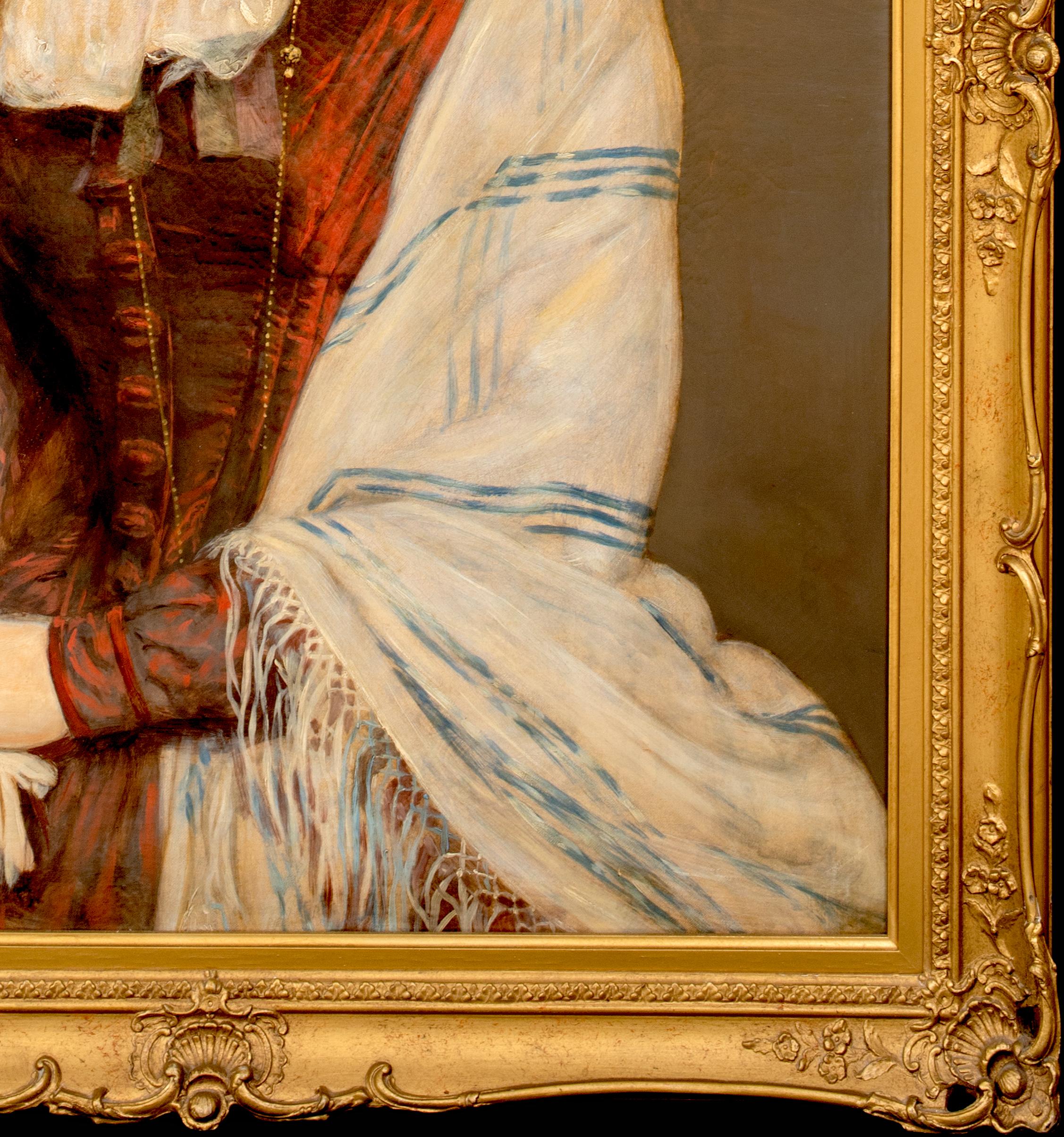 Retrato de una dama, Sra. Evelina Throop, Siglo XIX GEORGE ALEXANDER HEALEY 1