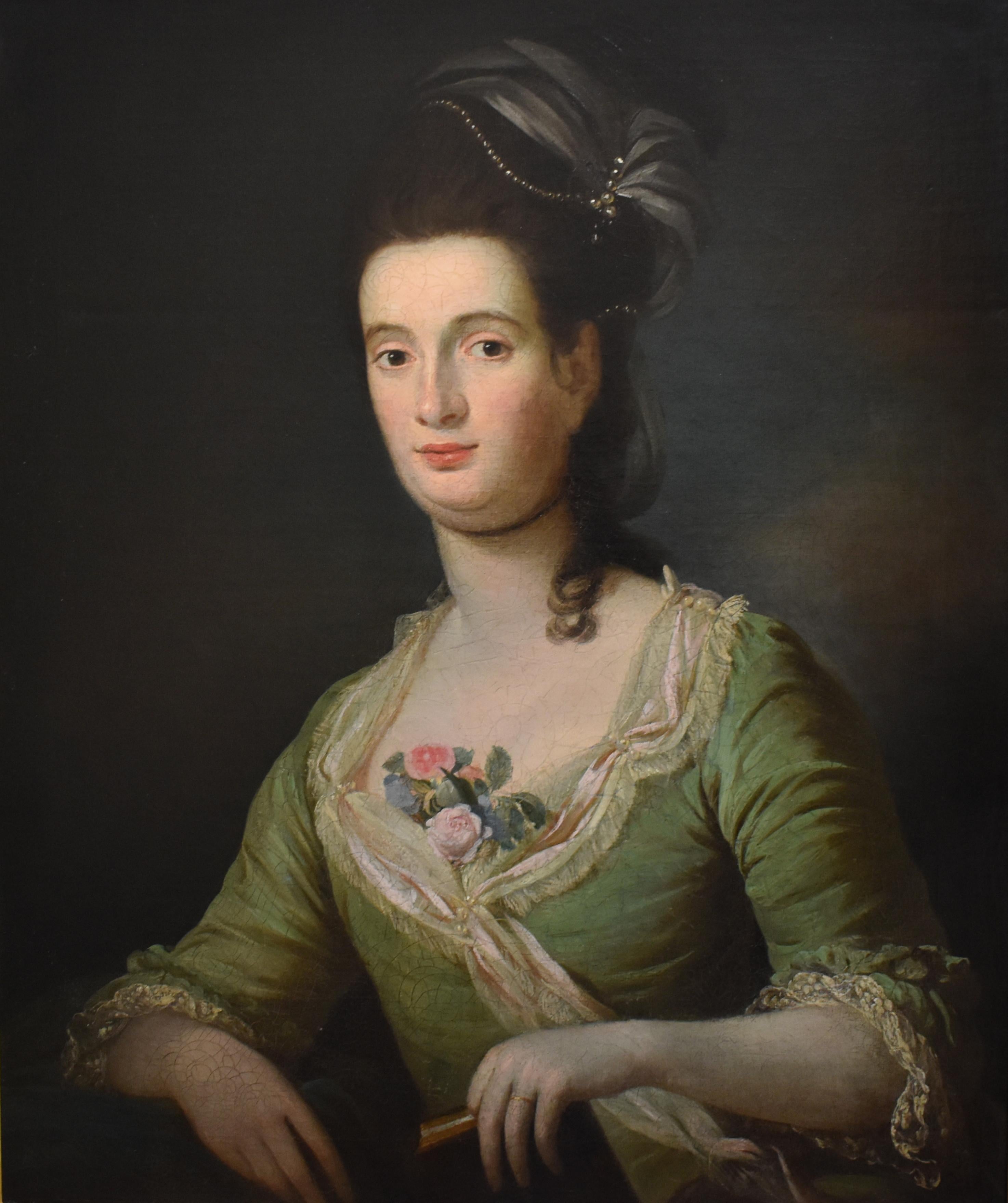 Porträt einer Dame von Rang um 1790 Ölgemälde English School – Painting von Unknown