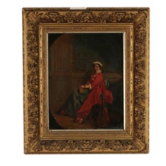 Portrait of a Lady Oil Painting 19th Century