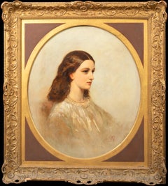 Portrait Of A Lady, Rebekkah Solomon, 19th Century  Monogrammed WM 