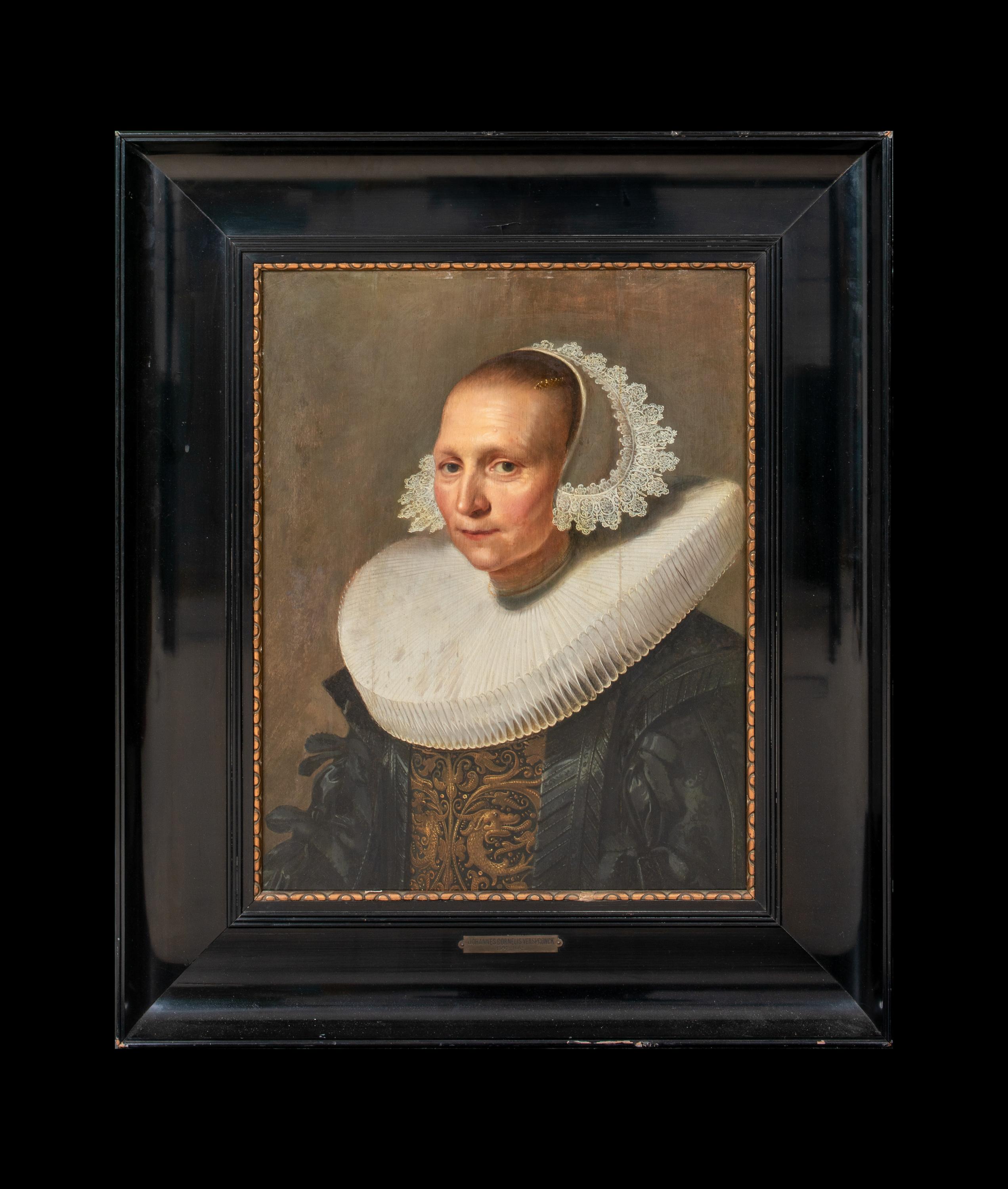 Portrait d'une dame, famille Stilte, 17e siècle  par Jan Cornelisz VERSPRONCK - Painting de Unknown