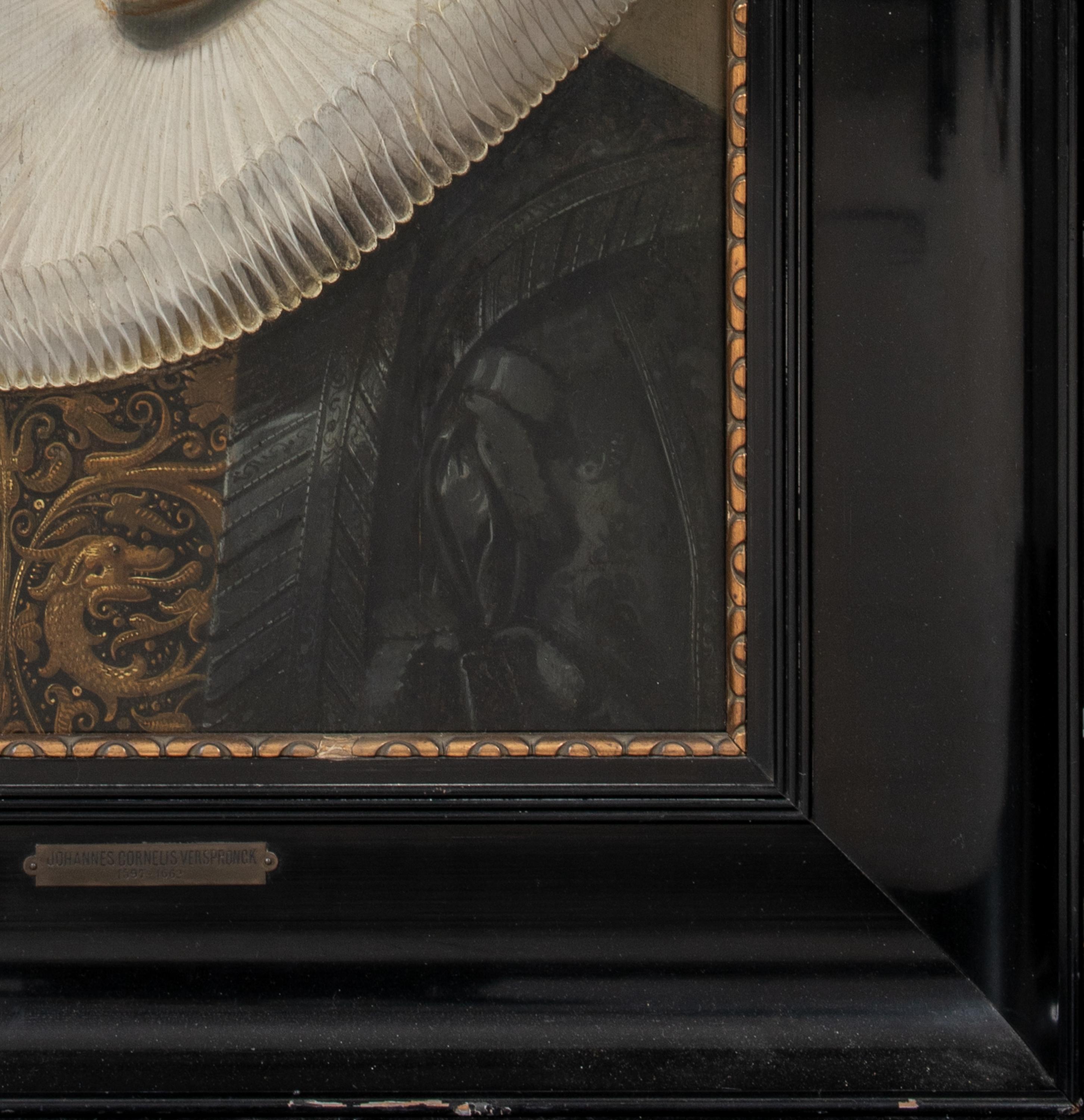 Portrait d'une dame, famille Stilte, 17e siècle  par Jan Cornelisz VERSPRONCK en vente 1