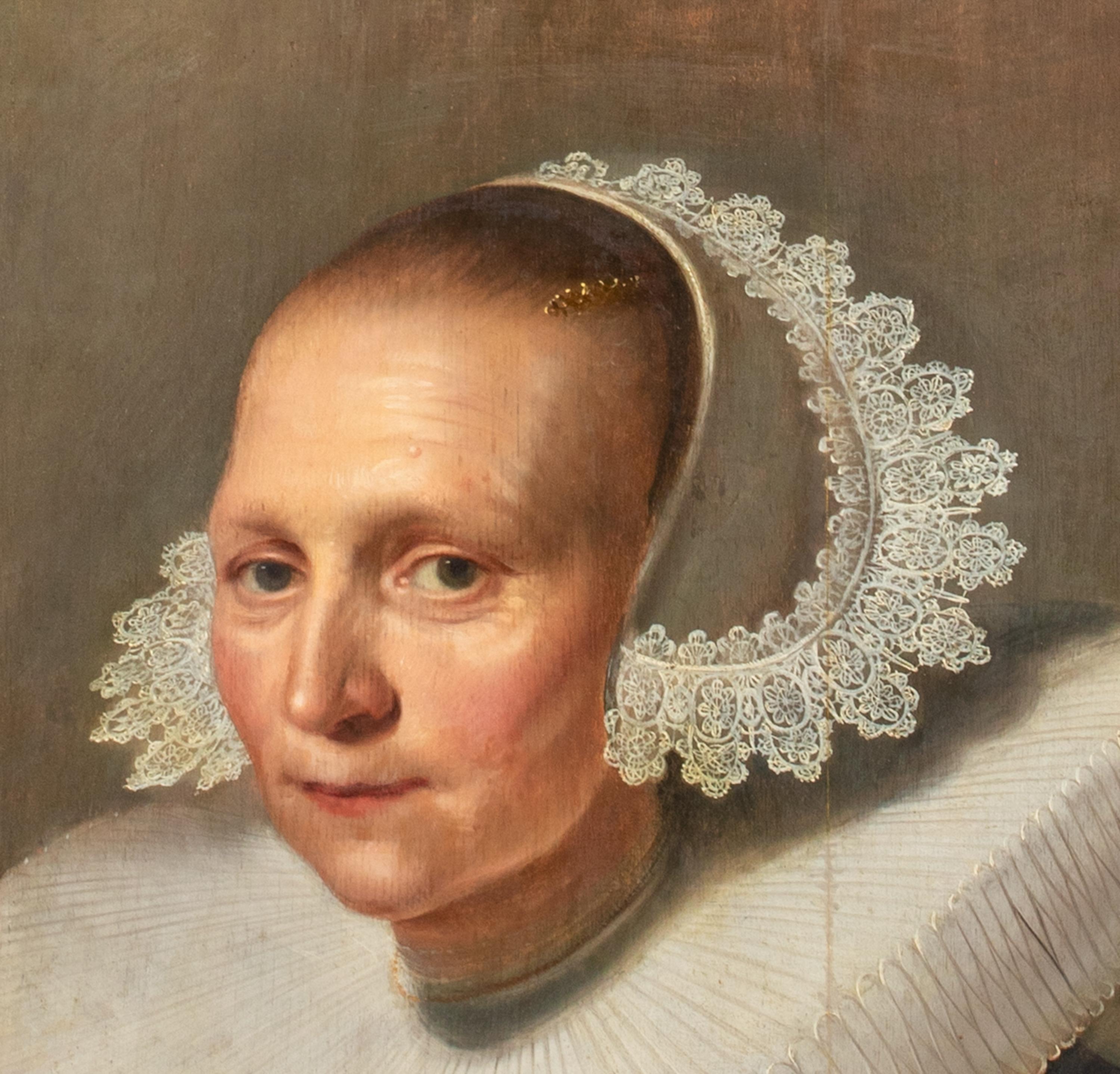 Portrait d'une dame, famille Stilte, 17e siècle  par Jan Cornelisz VERSPRONCK en vente 5