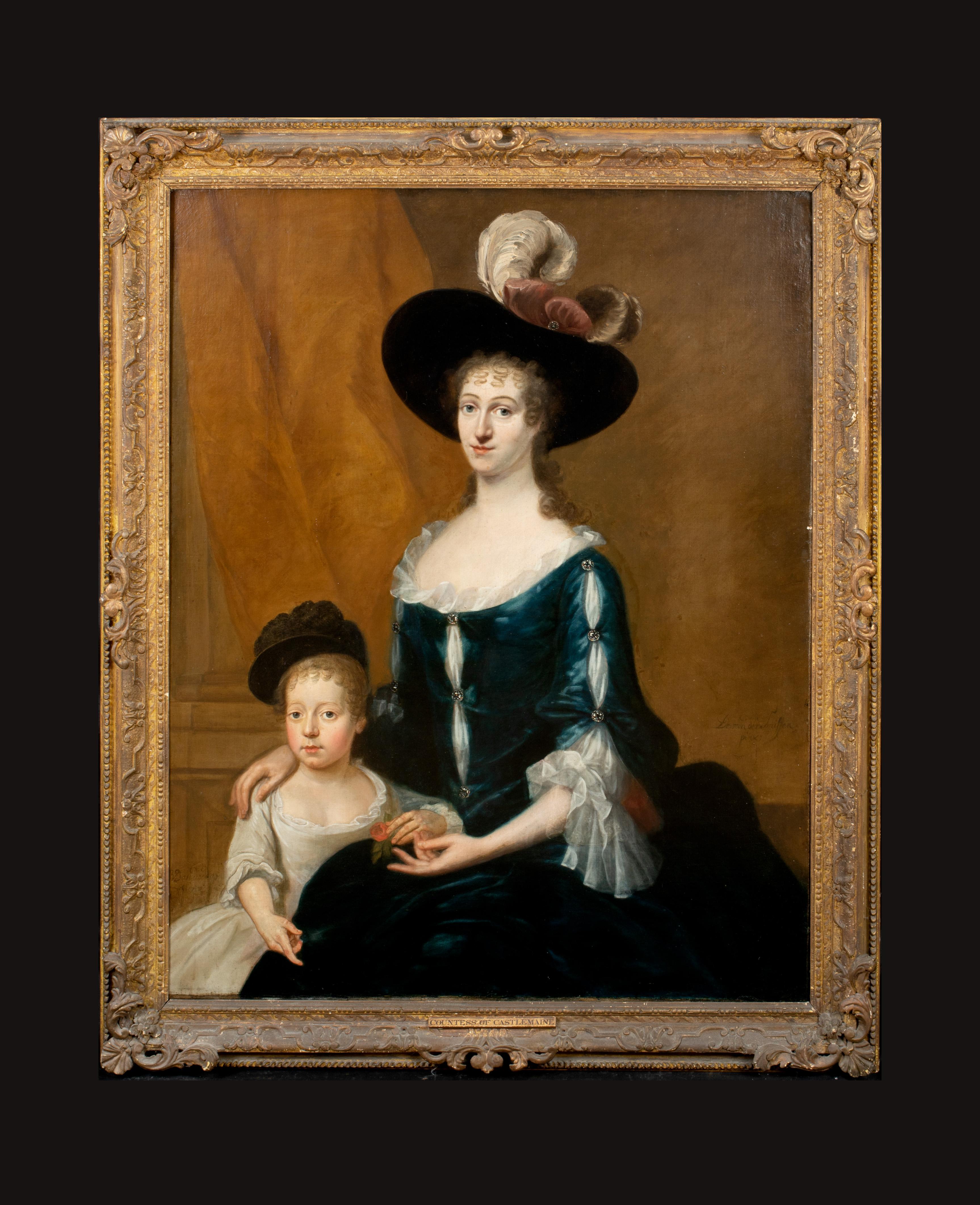 Portrait Of A Lady Tylney, Countess of Castlemaine, circa 1730 - Painting by Unknown