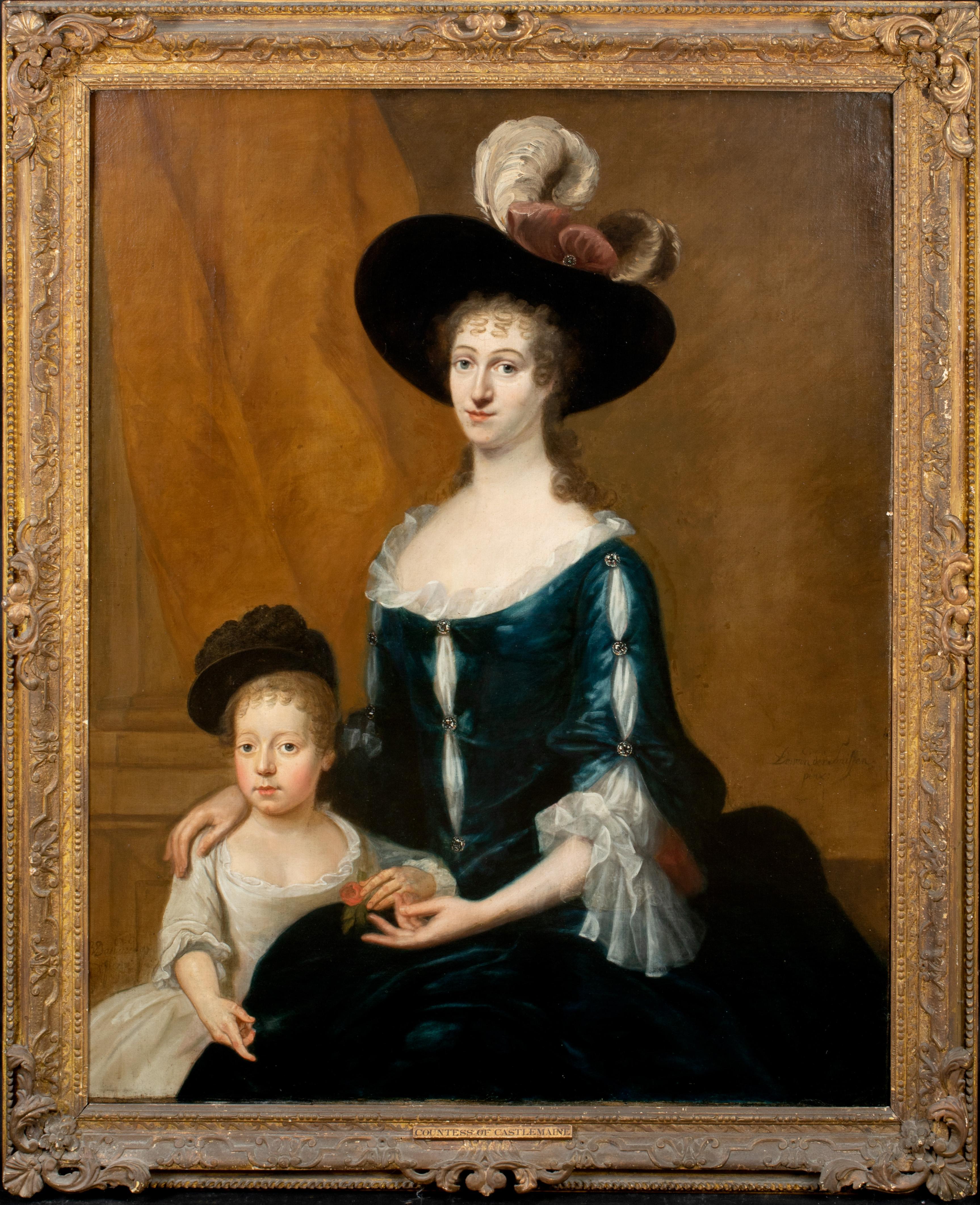 Unknown Portrait Painting - Portrait Of A Lady Tylney, Countess of Castlemaine, circa 1730