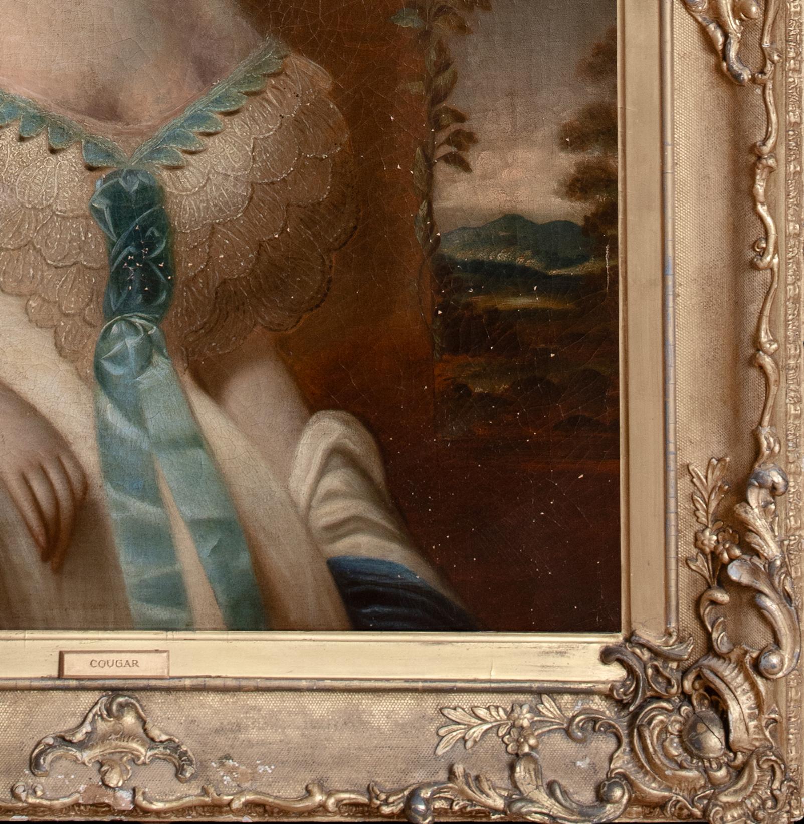 Portrait Of A Lady Wearing a Cougar Skin Mask, 19th Century

English School circa 1850

Large 19th Century English School Portrait Of A Lady wearing a cougar skin mask, oil on canvas. Excellent quality and condition side profile of the lady wearing