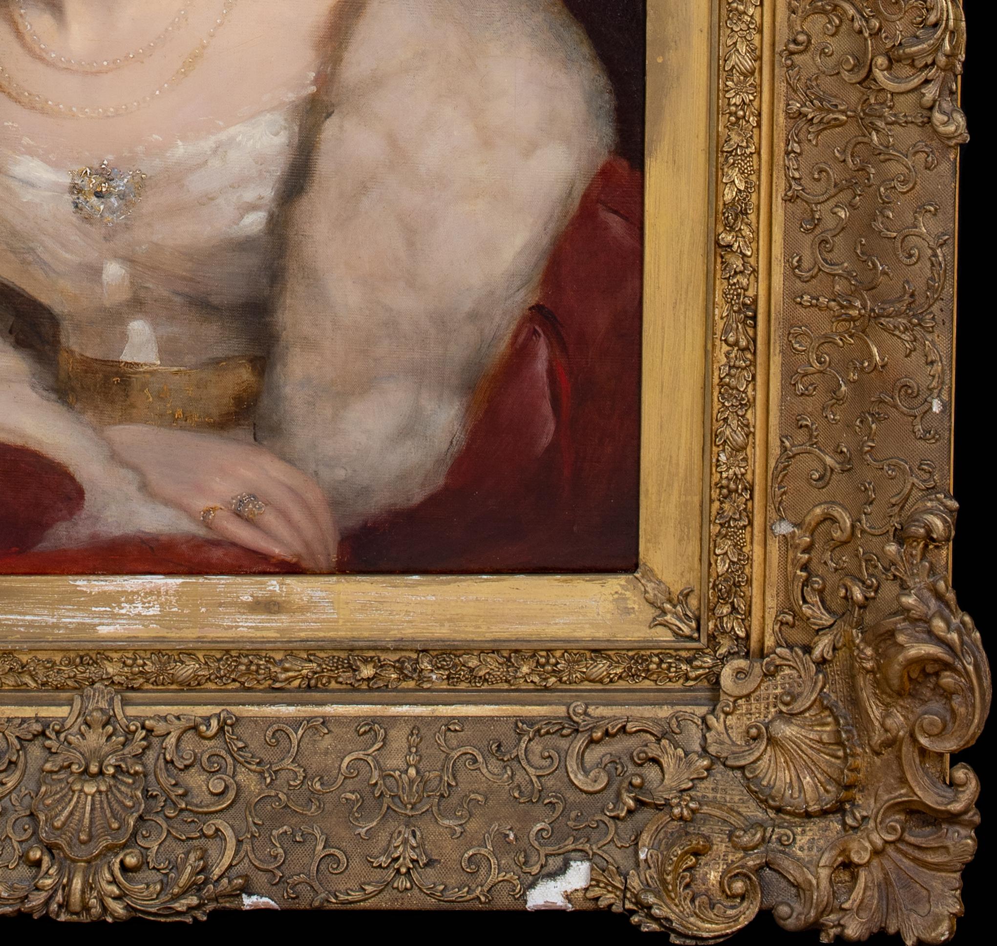 Portrait Of A Lady Wearing A Gold & White Turban, circa 1820   1