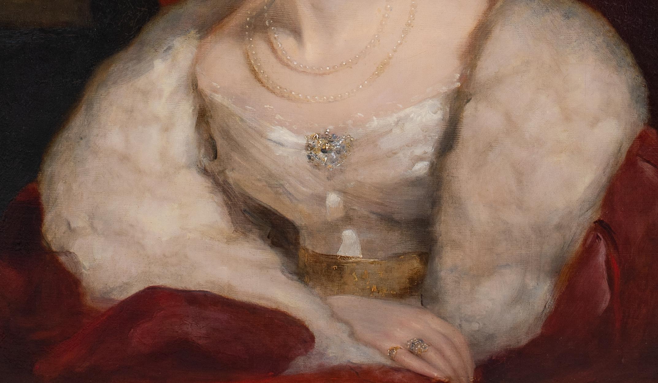 Portrait Of A Lady Wearing A Gold & White Turban, circa 1820   2