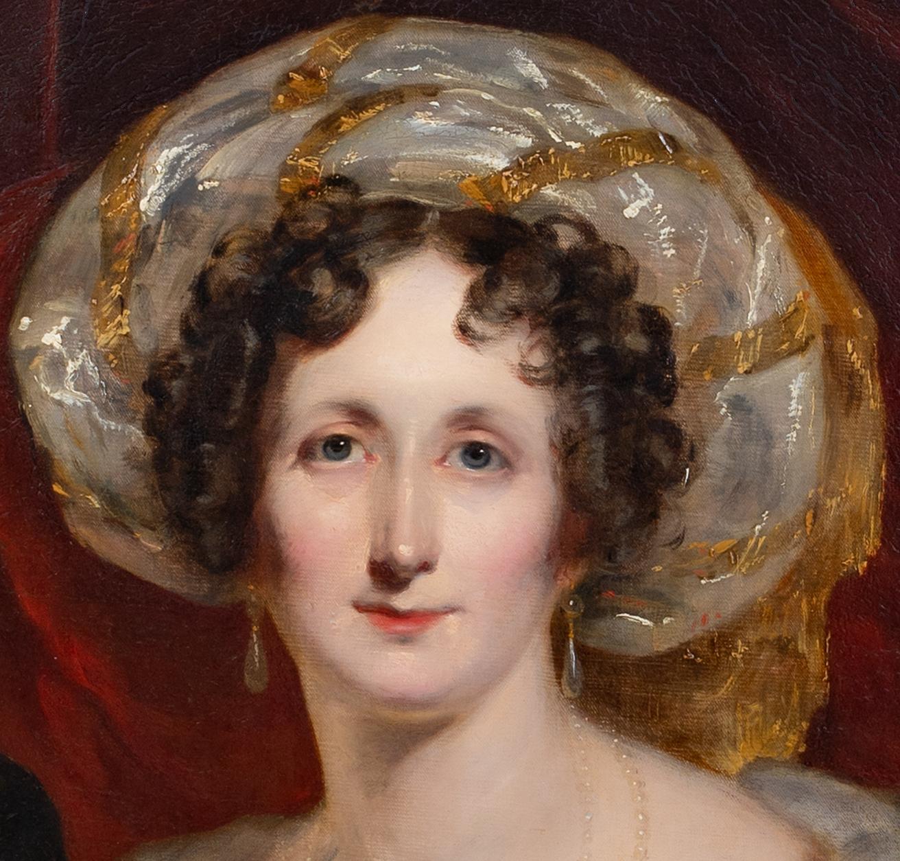 Portrait Of A Lady Wearing A Gold & White Turban, circa 1820   5