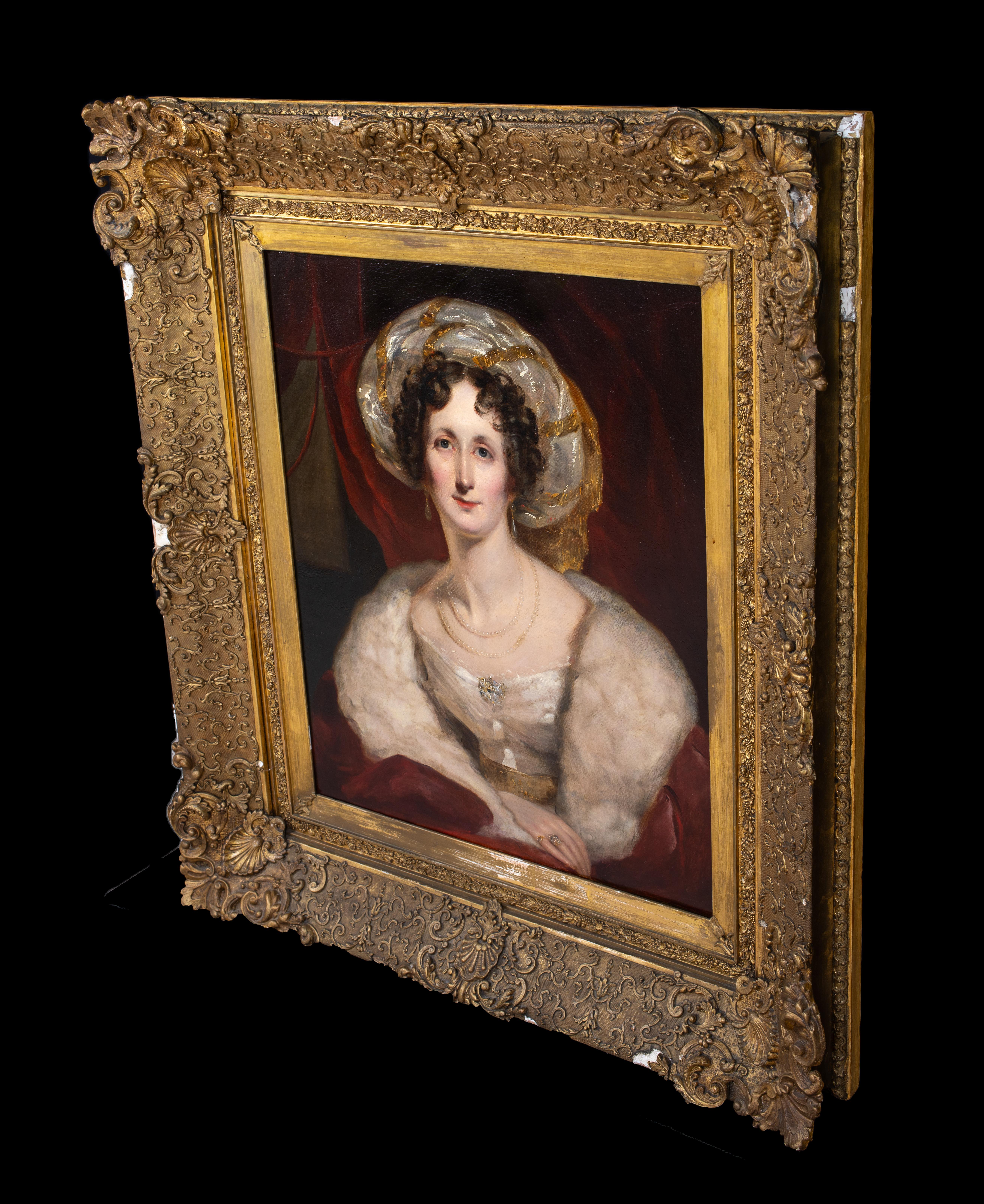 Portrait Of A Lady Wearing A Gold & White Turban, circa 1820   6