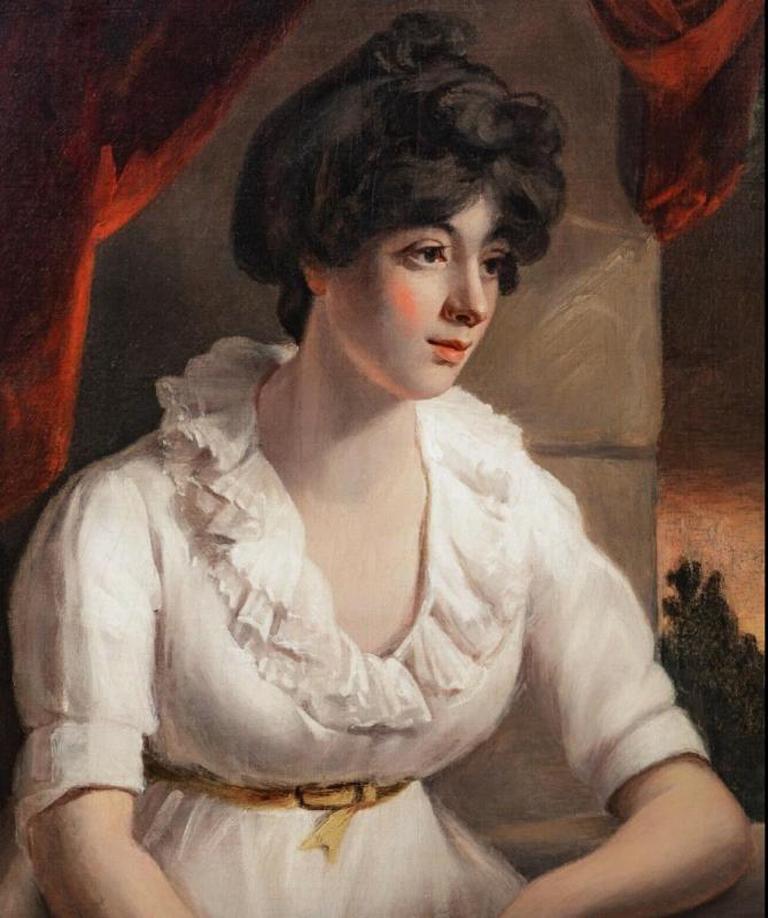 portrait of a lady in white