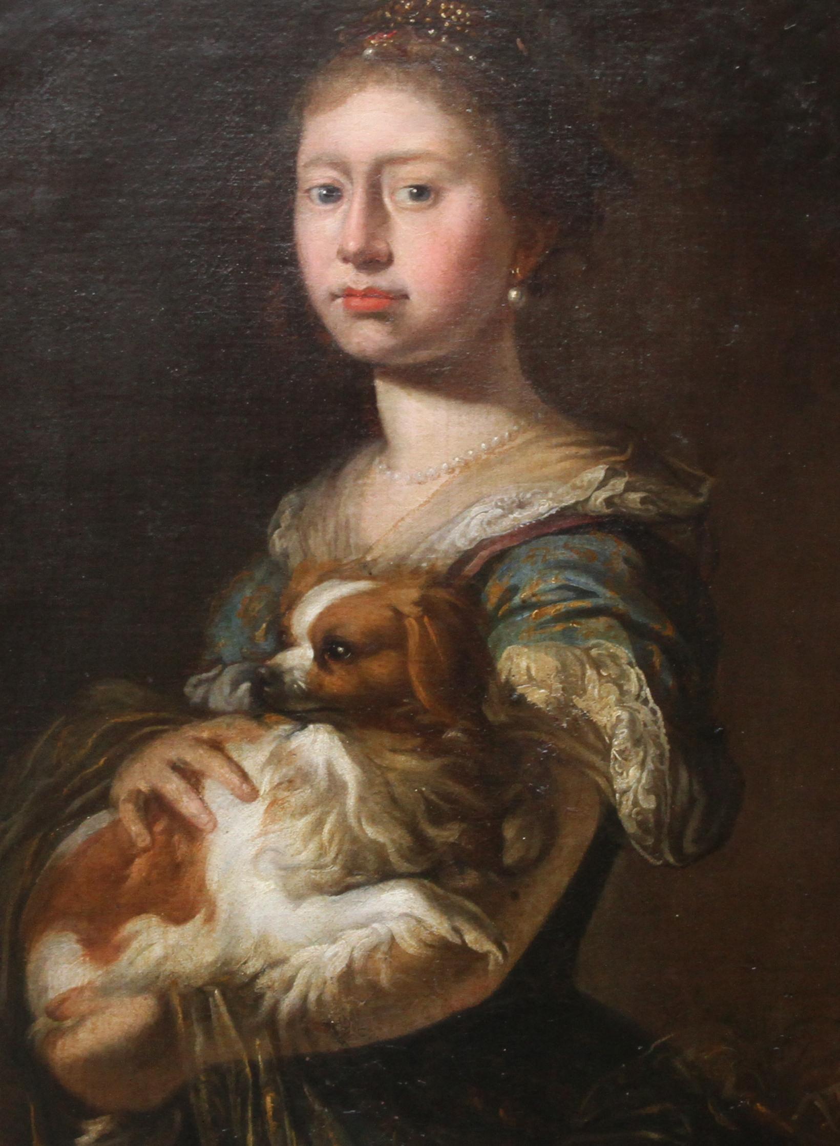 lady with dog painting