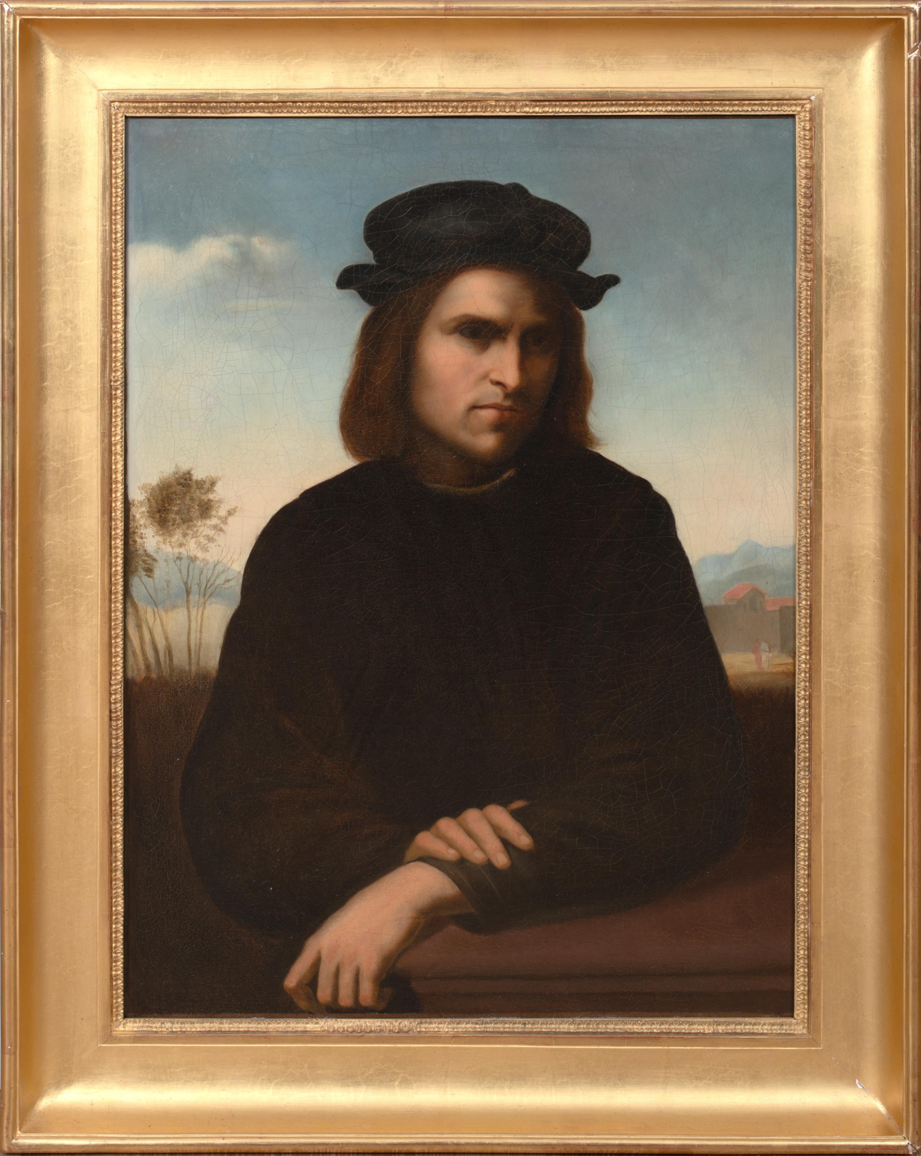 Portrait Painting Unknown - Portrait d'un homme, 17e/18e siècle d'après Franciabigio (1482-1525)