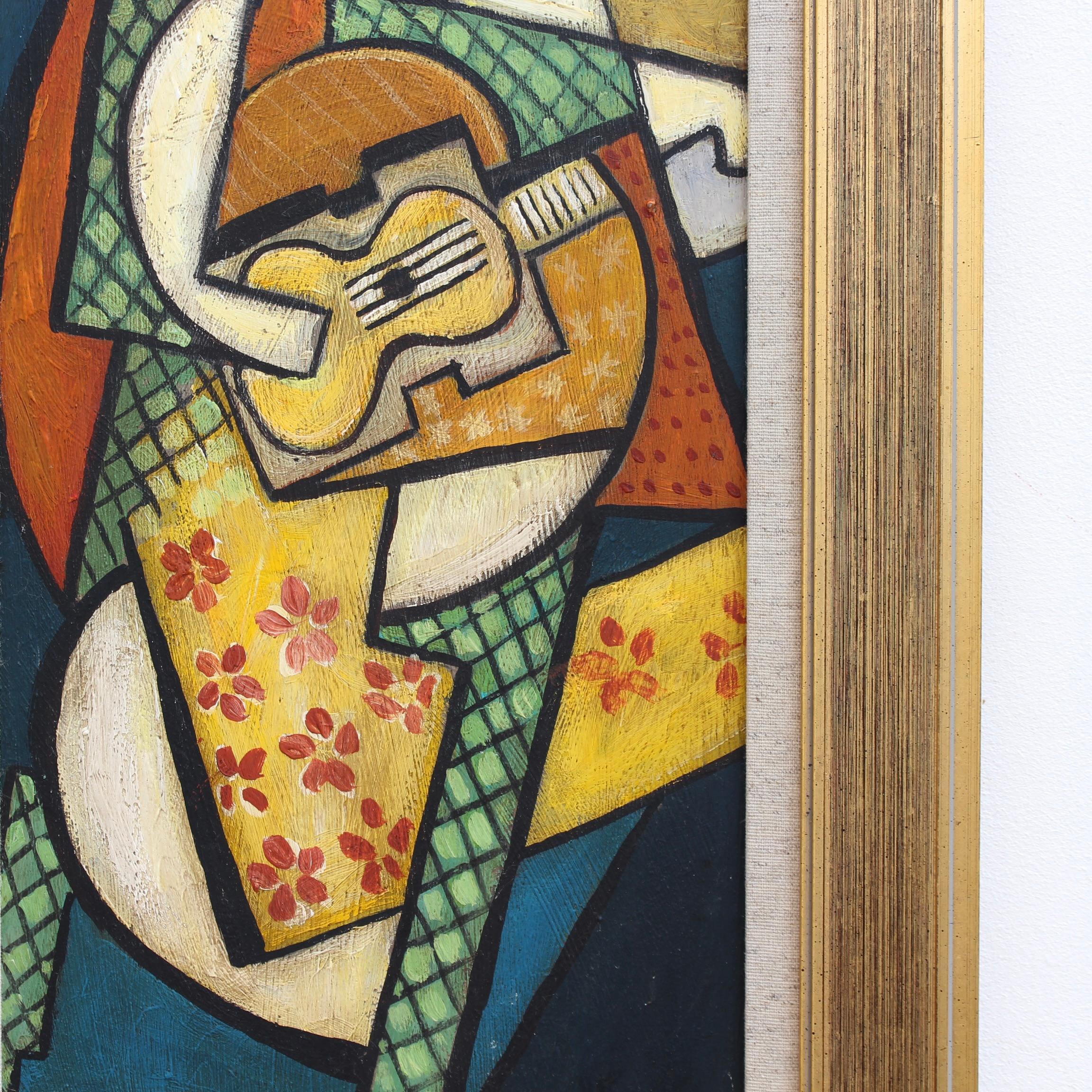 'Portrait of a Man Playing Guitar', Berlin School (circa 1960s) For Sale 6