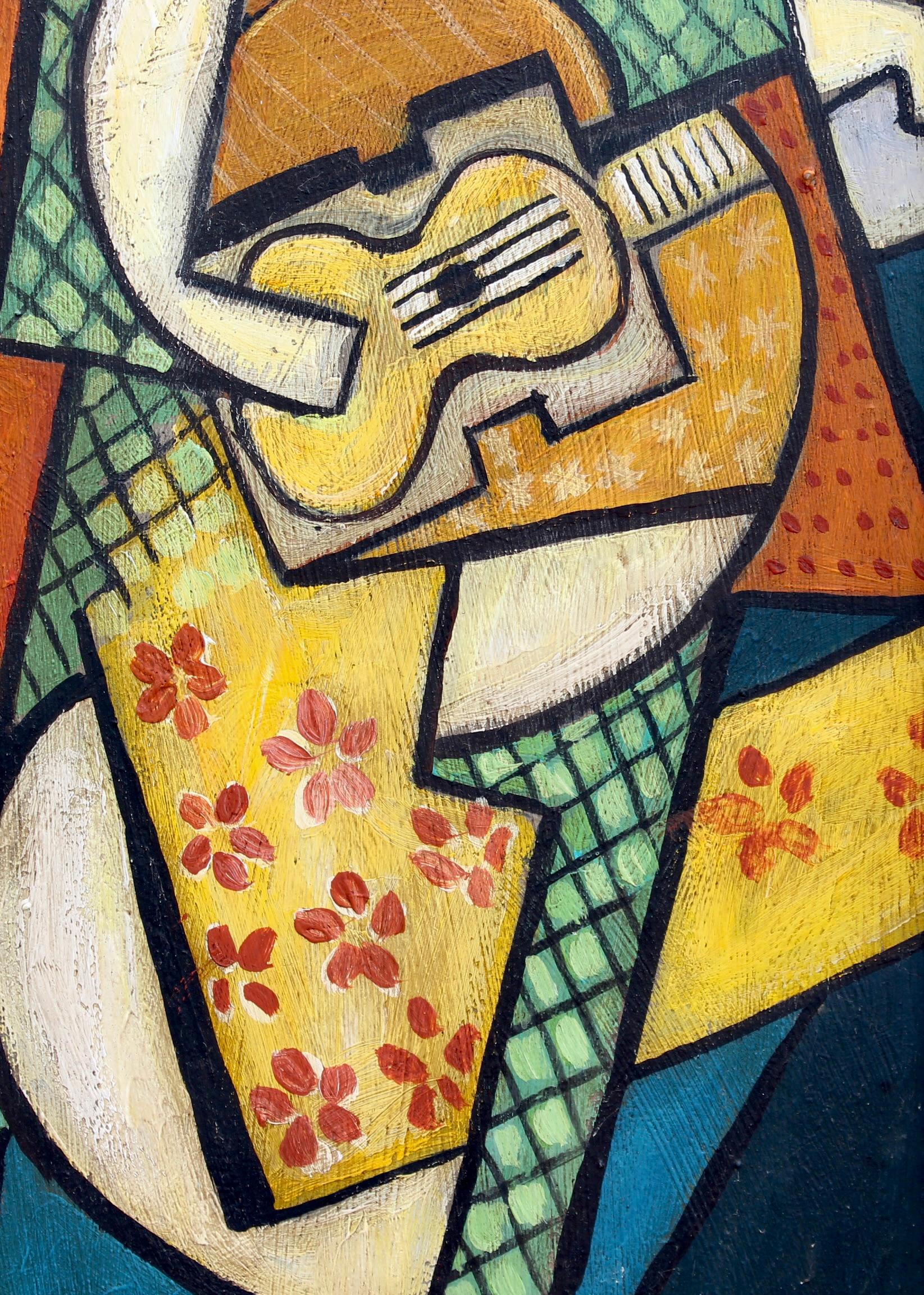 'Portrait of a Man Playing Guitar', Berlin School (circa 1960s) For Sale 7