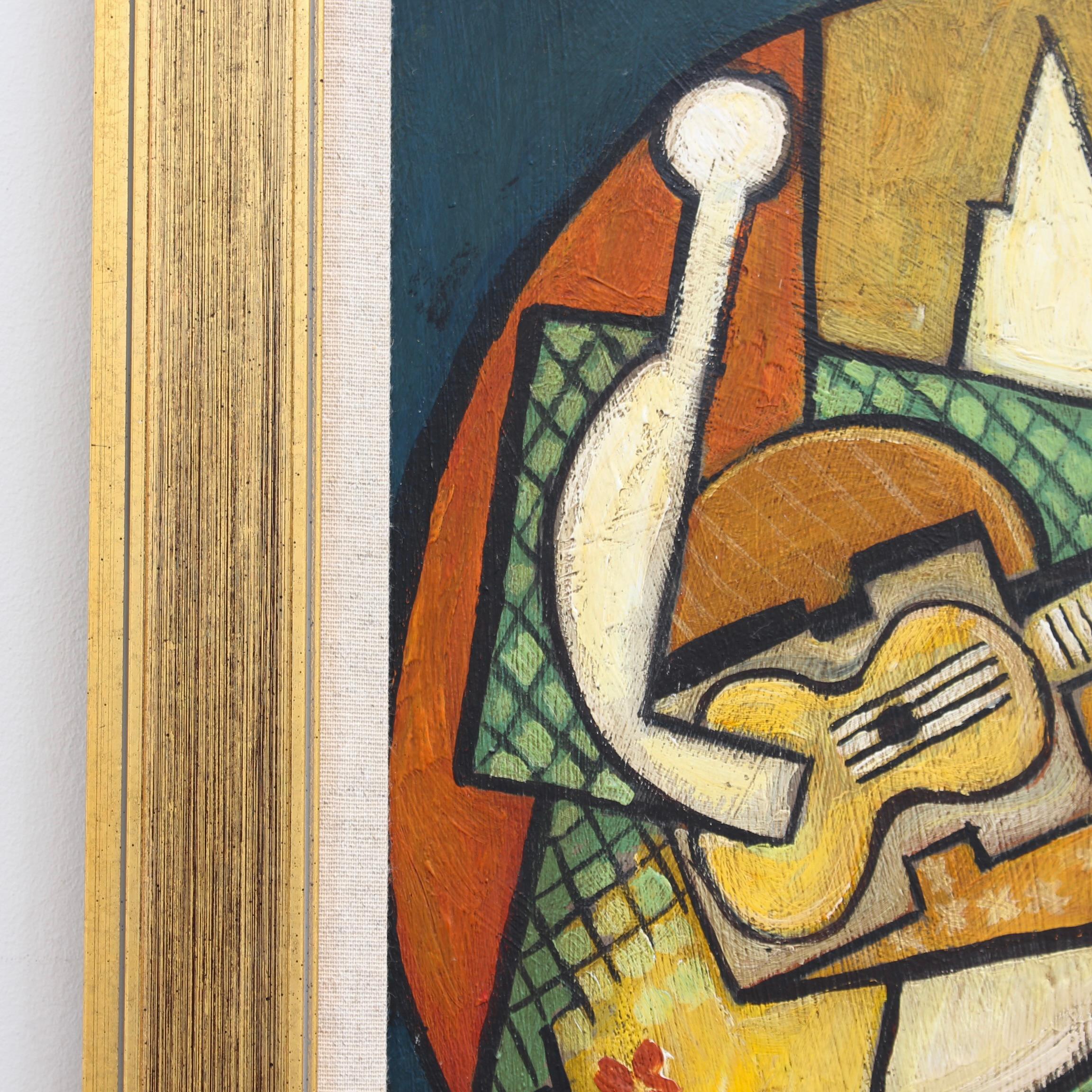 'Portrait of a Man Playing Guitar', Berlin School (circa 1960s) For Sale 9