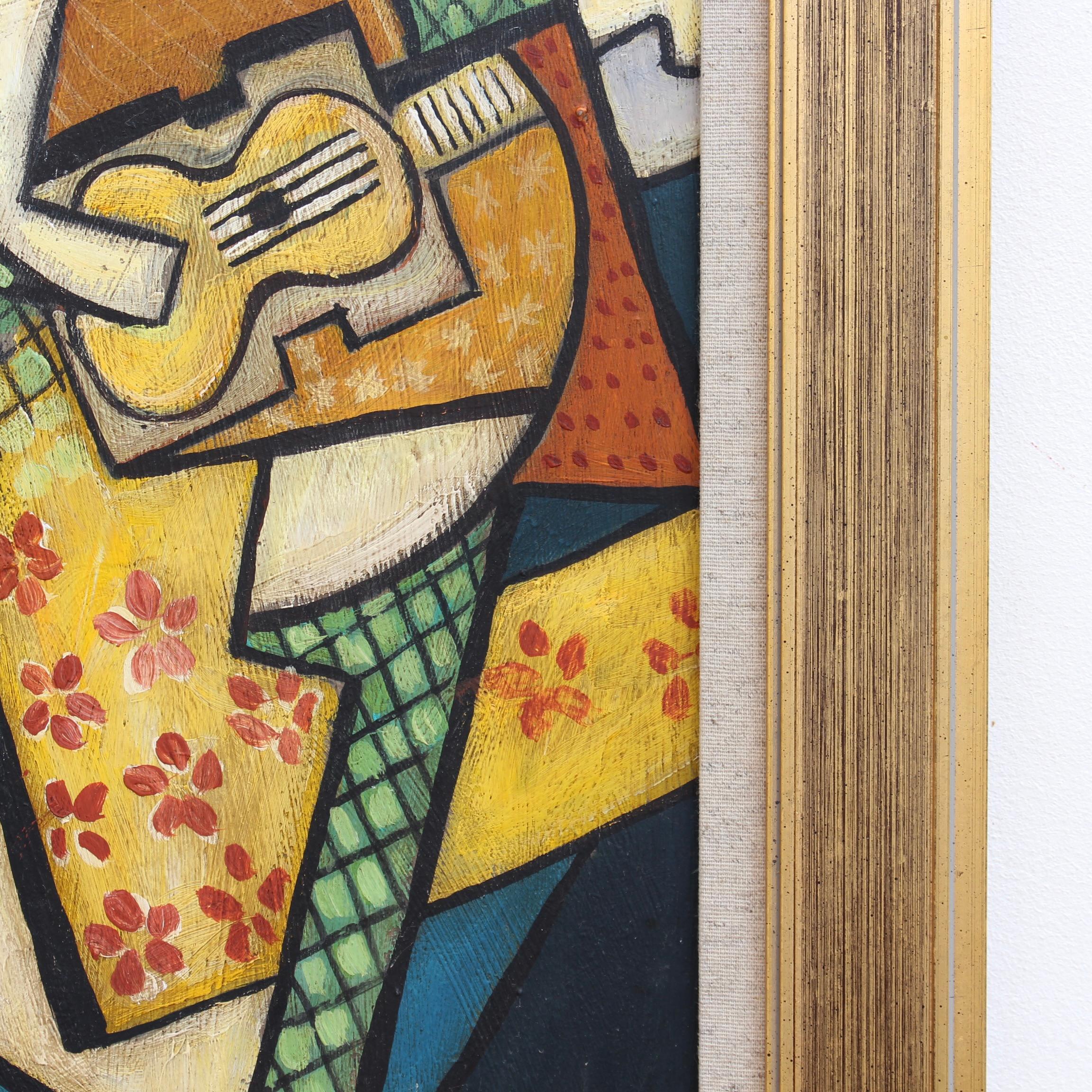'Portrait of a Man Playing Guitar', Berlin School (circa 1960s) For Sale 1