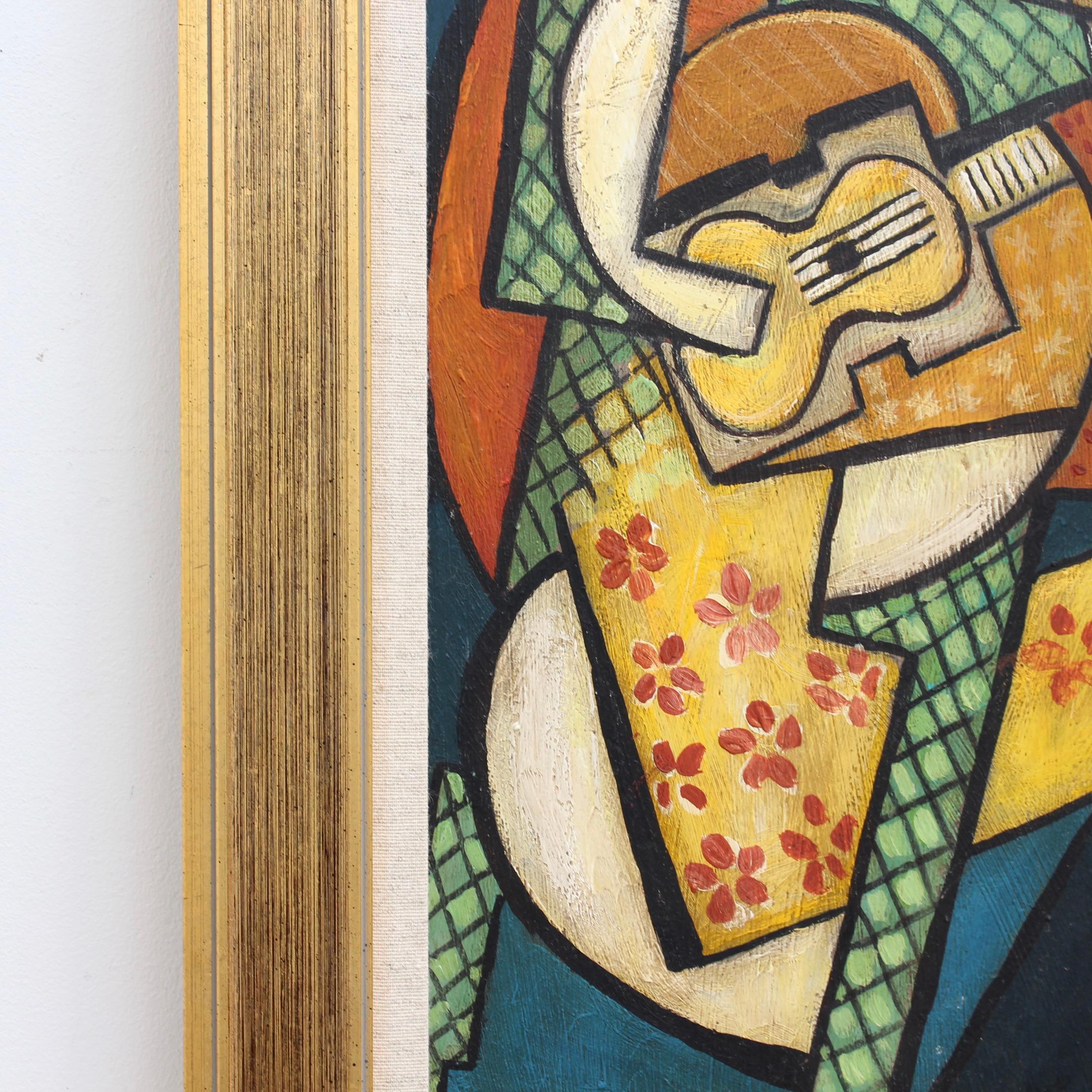 'Portrait of a Man Playing Guitar', Berlin School (circa 1960s) For Sale 3
