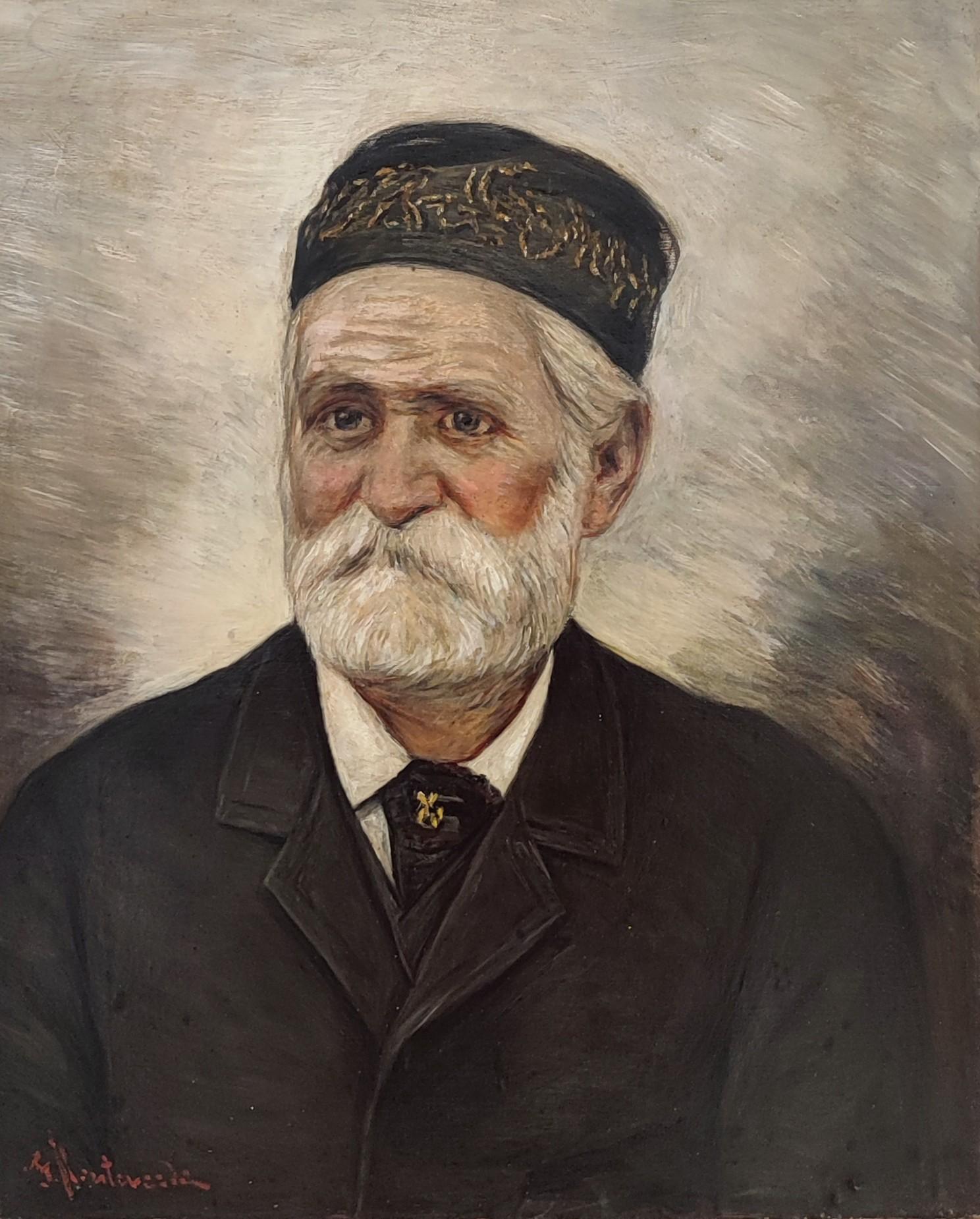 Unknown Portrait Painting - Portrait of a man with a chechia